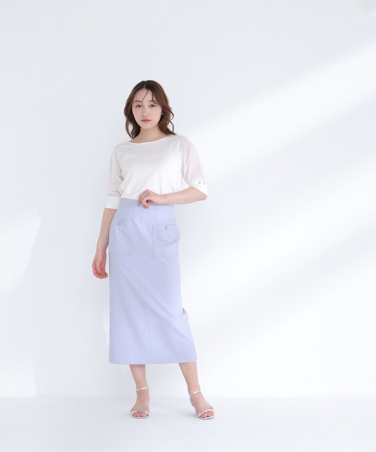  「シアースリーブハトメカフスニット」|ニット・セーター|