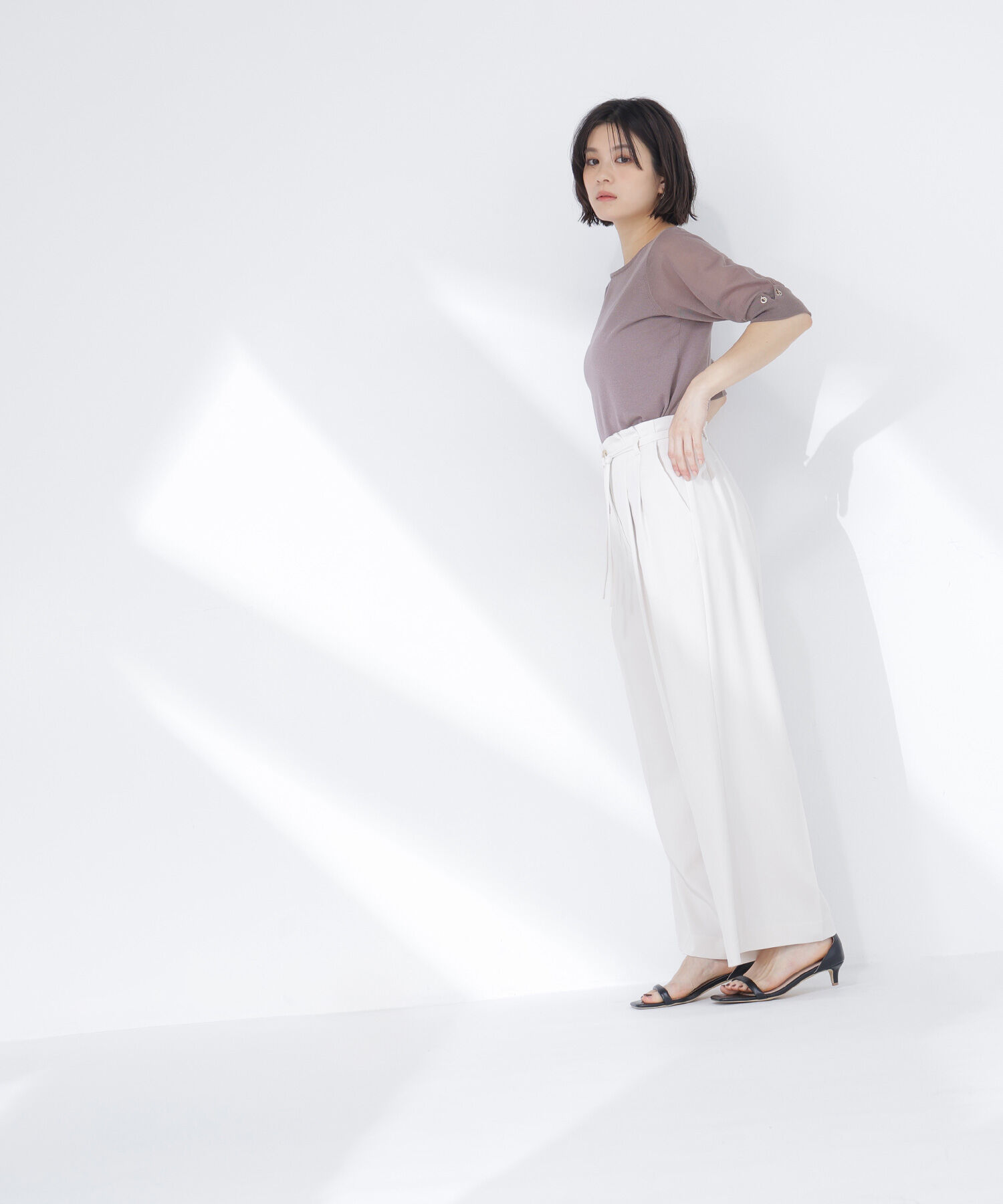  「シアースリーブハトメカフスニット」|ニット・セーター|