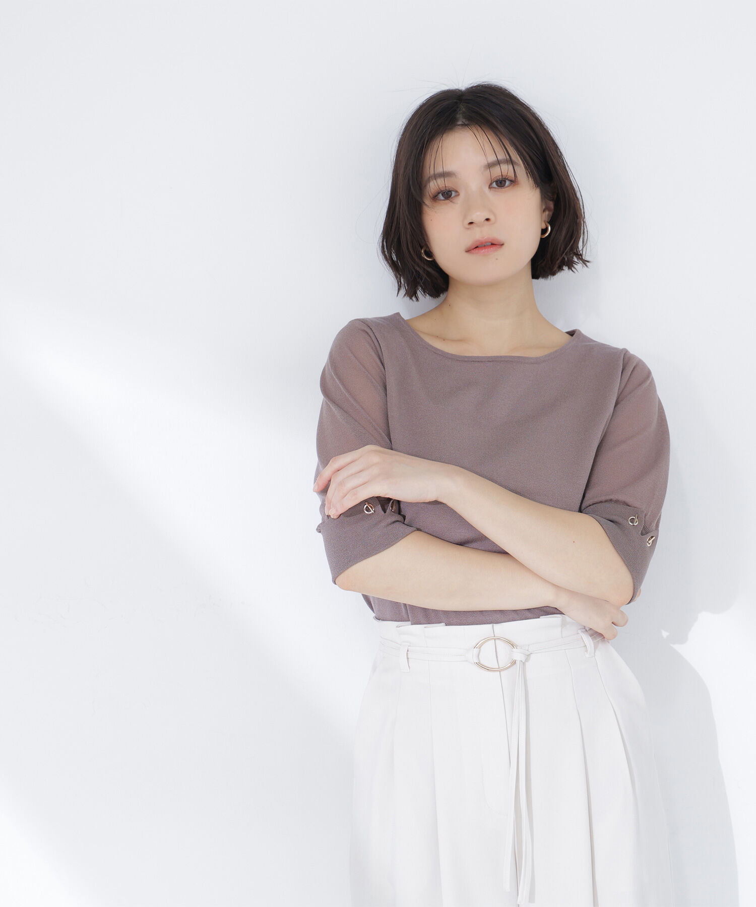  「シアースリーブハトメカフスニット」|ニット・セーター|