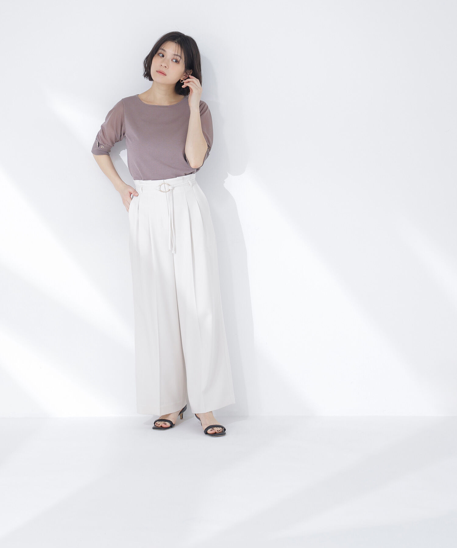  「シアースリーブハトメカフスニット」|ニット・セーター|