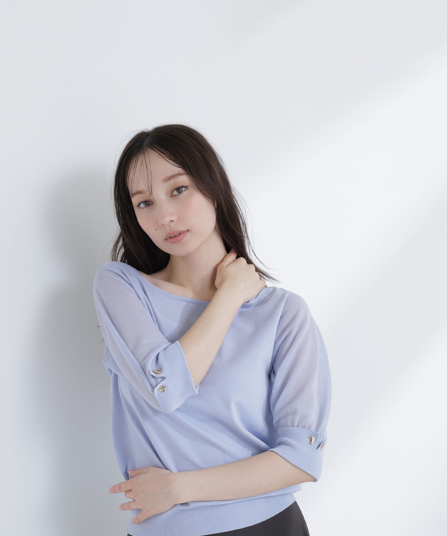  「シアースリーブハトメカフスニット」|ニット・セーター|