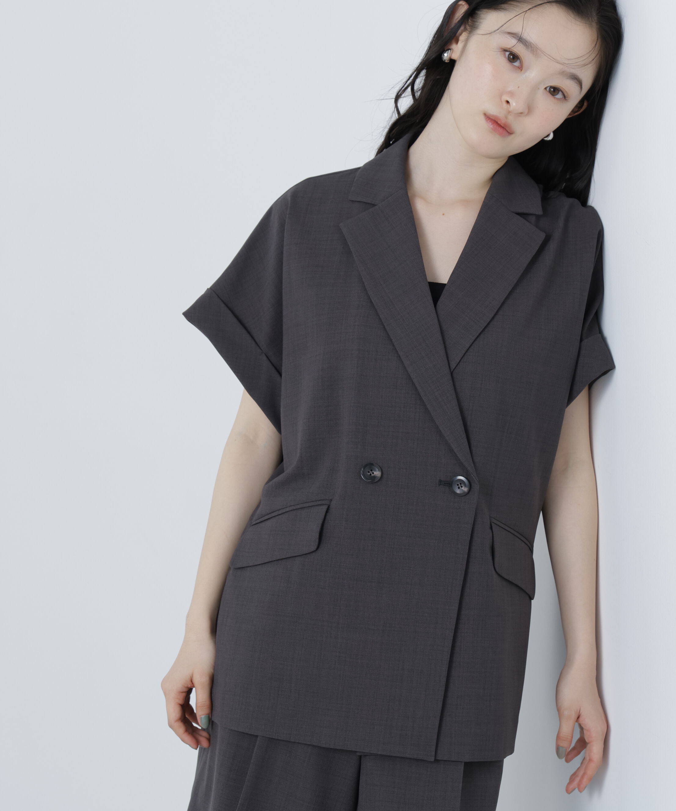  「リネンライク SETUP ハーフスリーブジャケット」|その他|