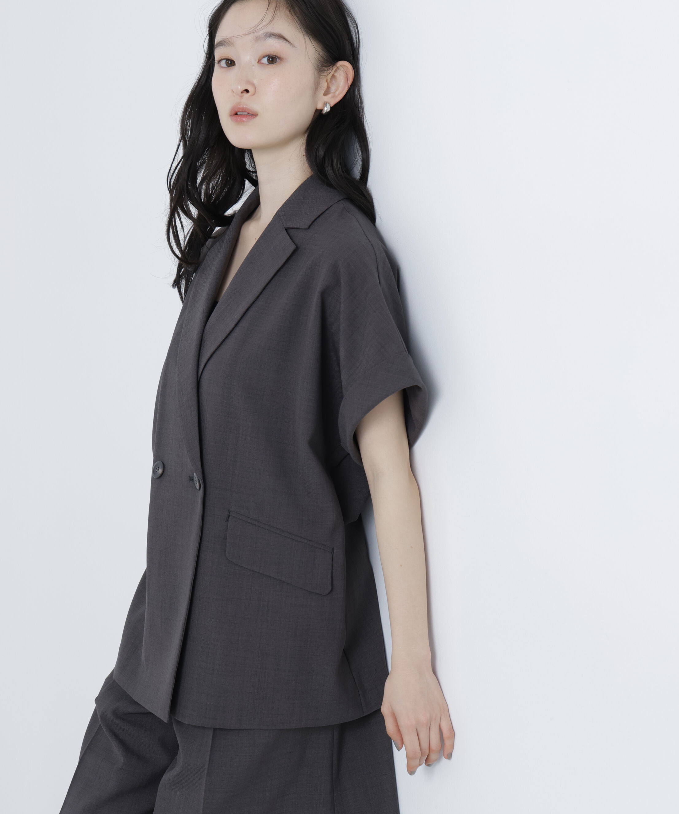  「リネンライク SETUP ハーフスリーブジャケット」|その他|