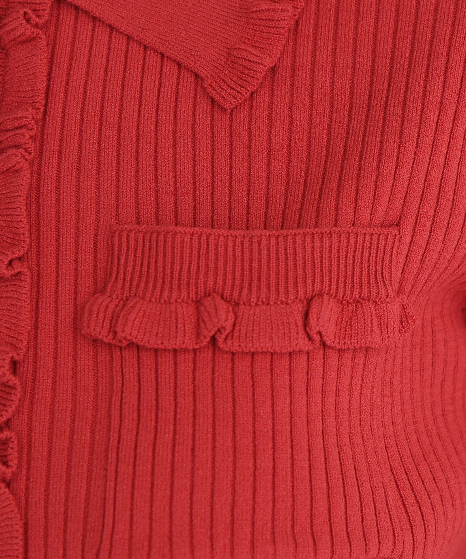  「フリルリブポケットカーディガン」|ニット・セーター|