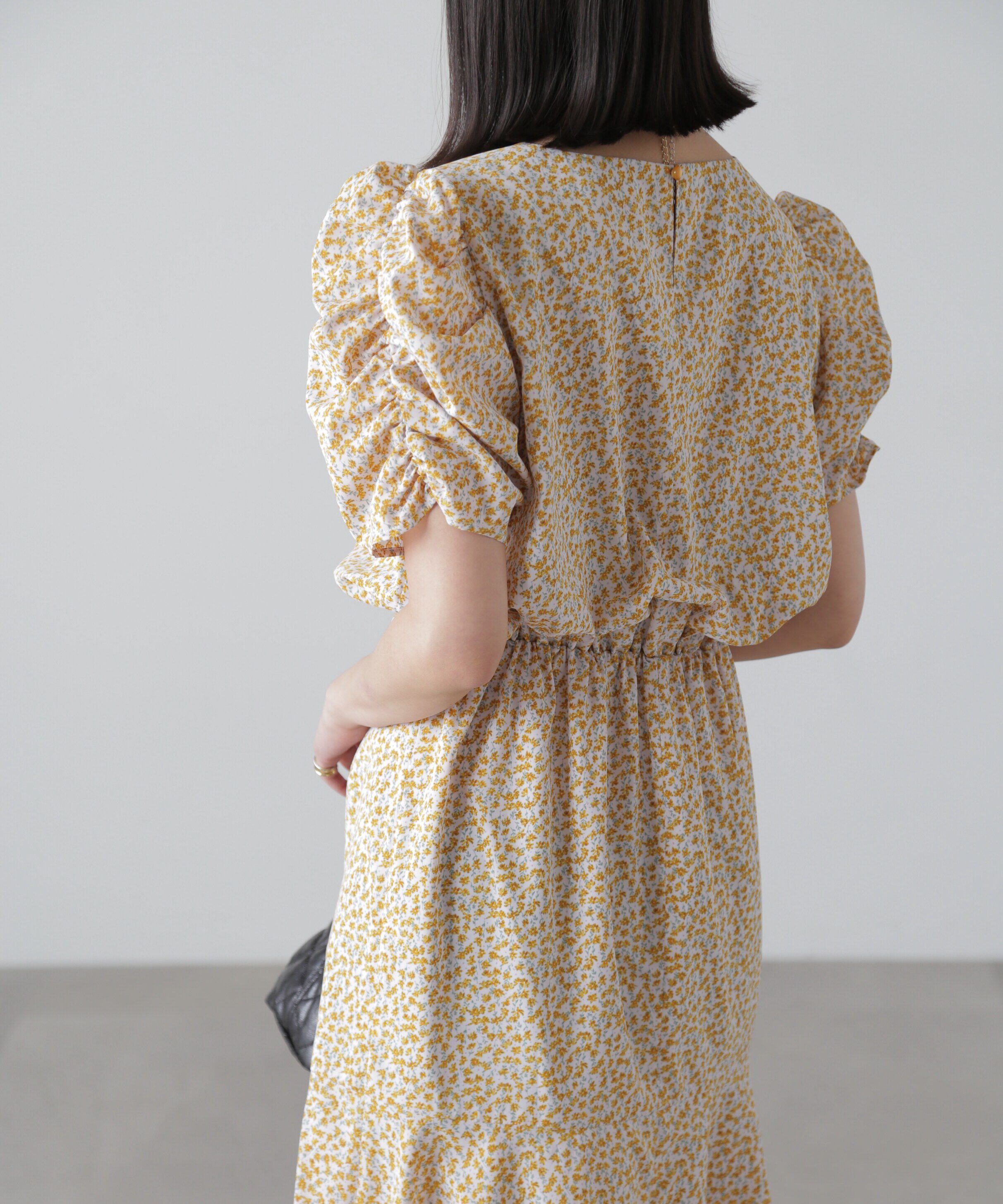  「ボリュームスリーブマーメイドワンピ―ス」|ワンピース|