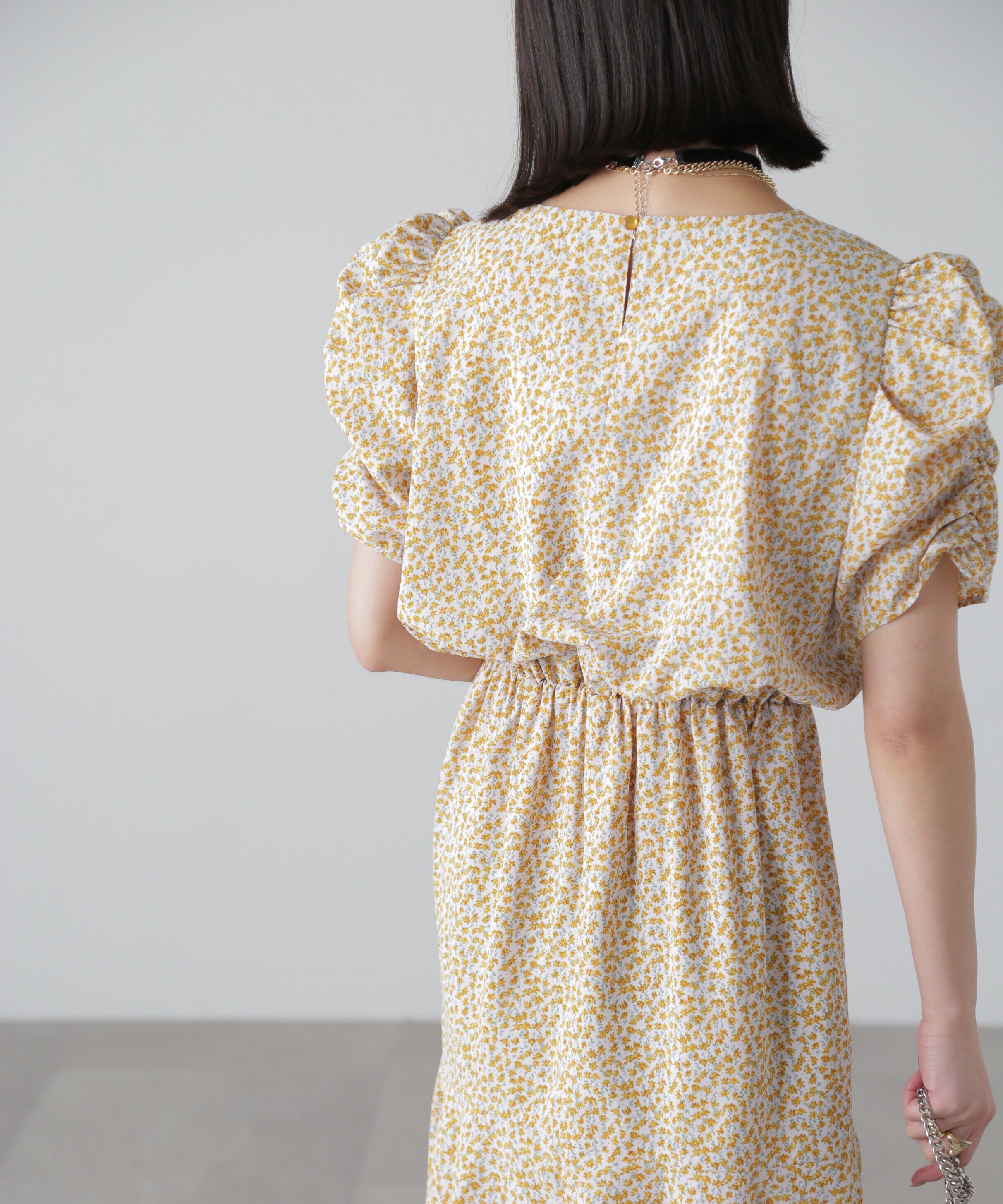  「ボリュームスリーブマーメイドワンピ―ス」|ワンピース|