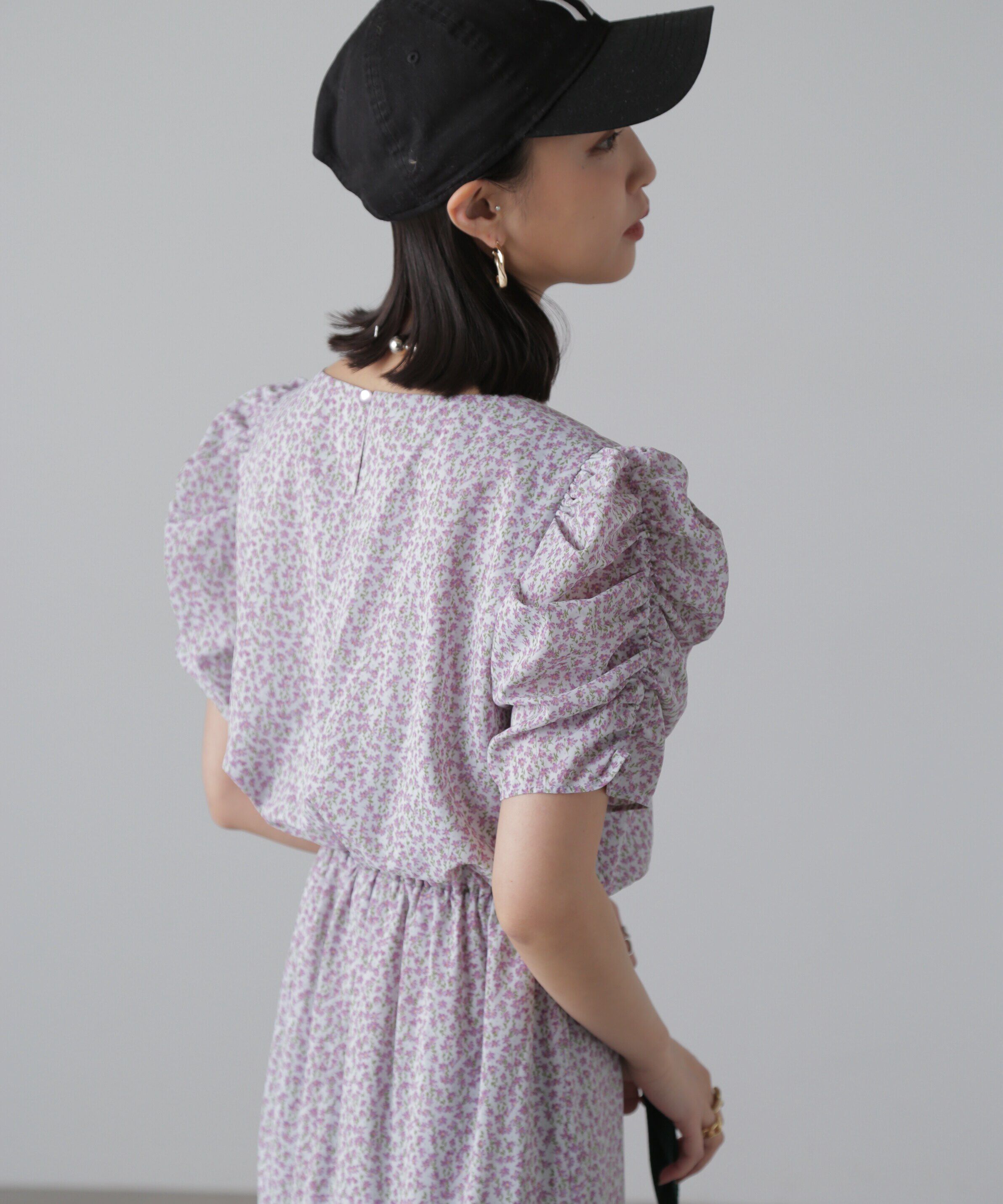  「ボリュームスリーブマーメイドワンピ―ス」|ワンピース|