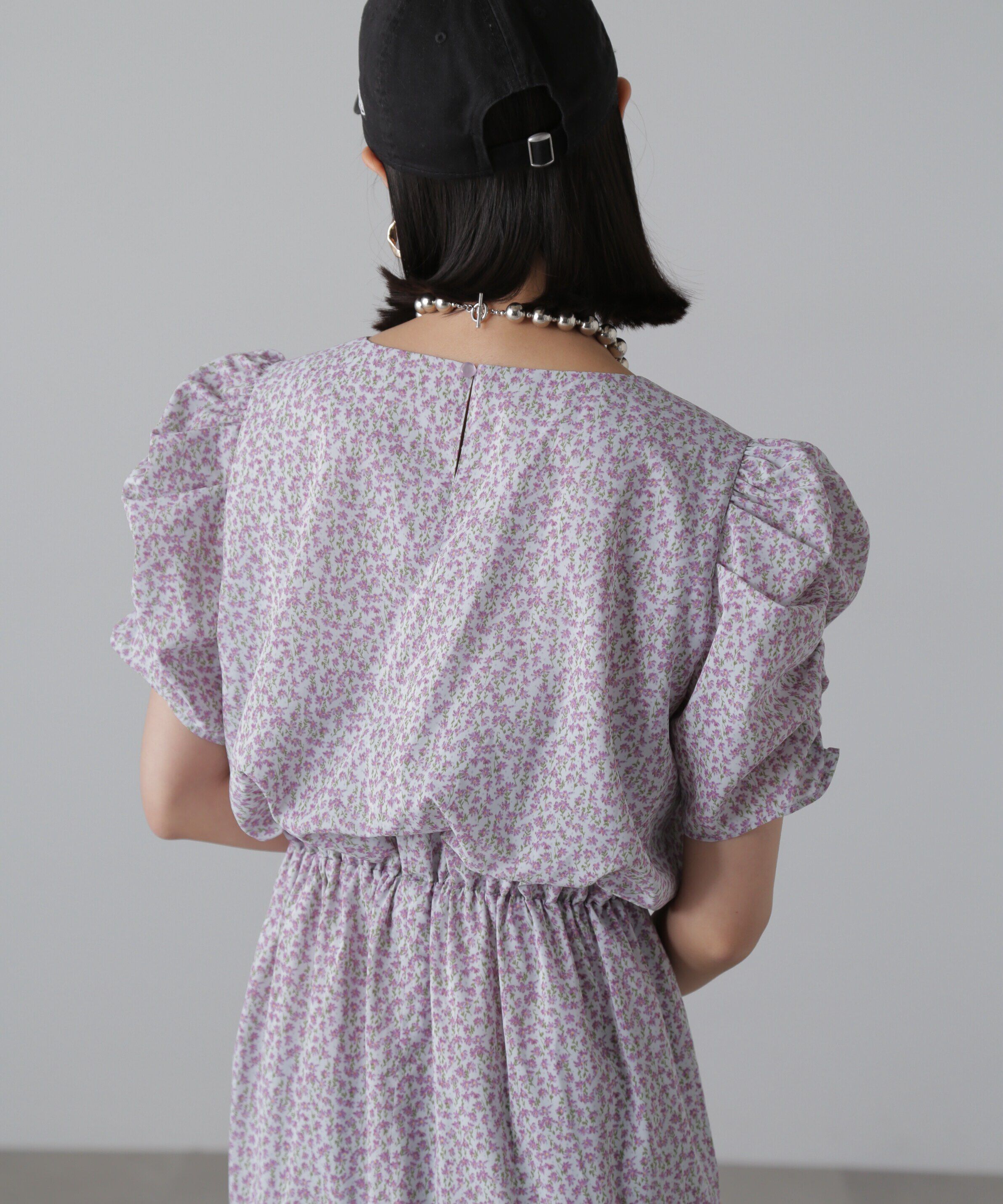  「ボリュームスリーブマーメイドワンピ―ス」|ワンピース|