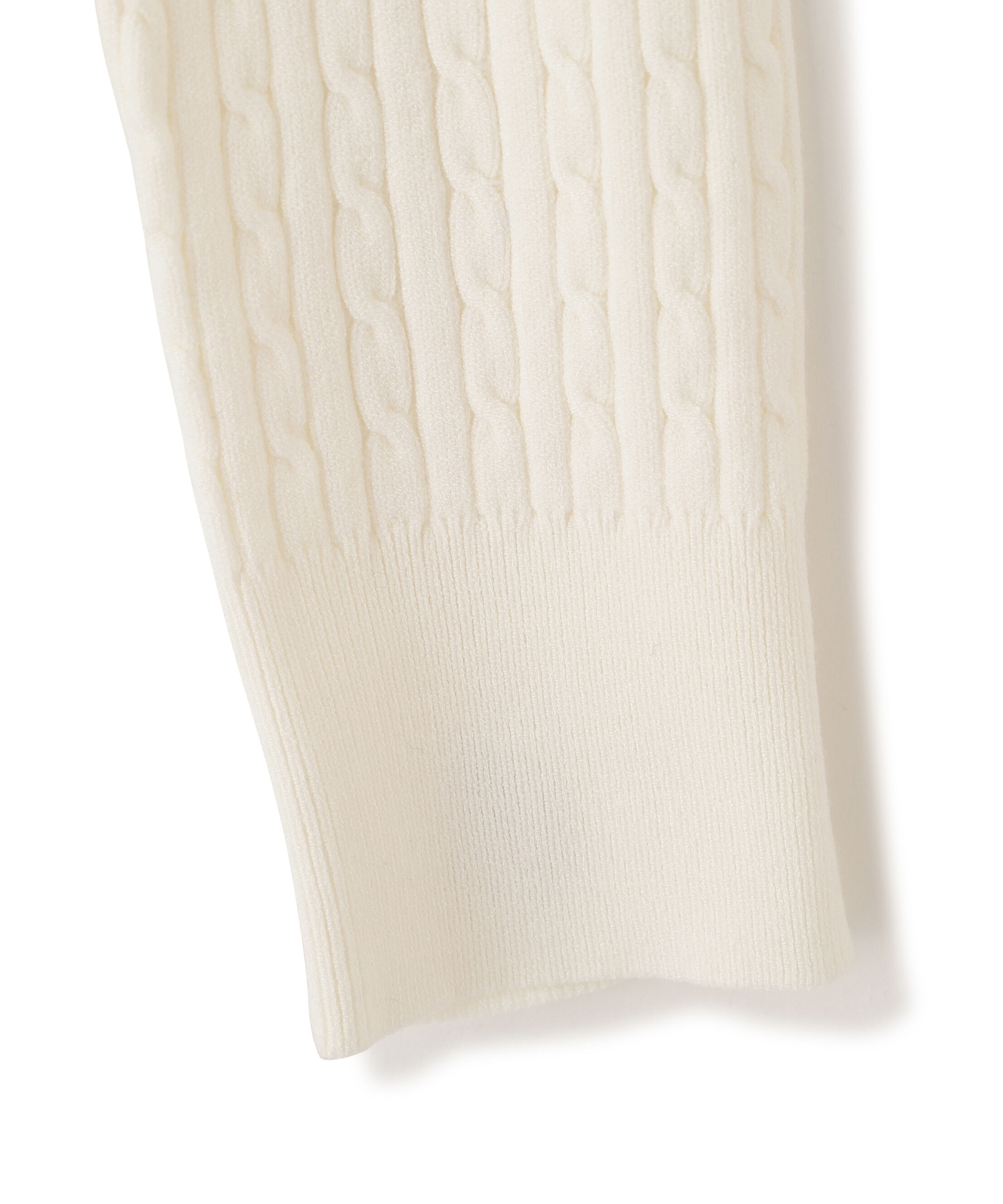  「ビジューロゴケーブルニット」|ニット・セーター|