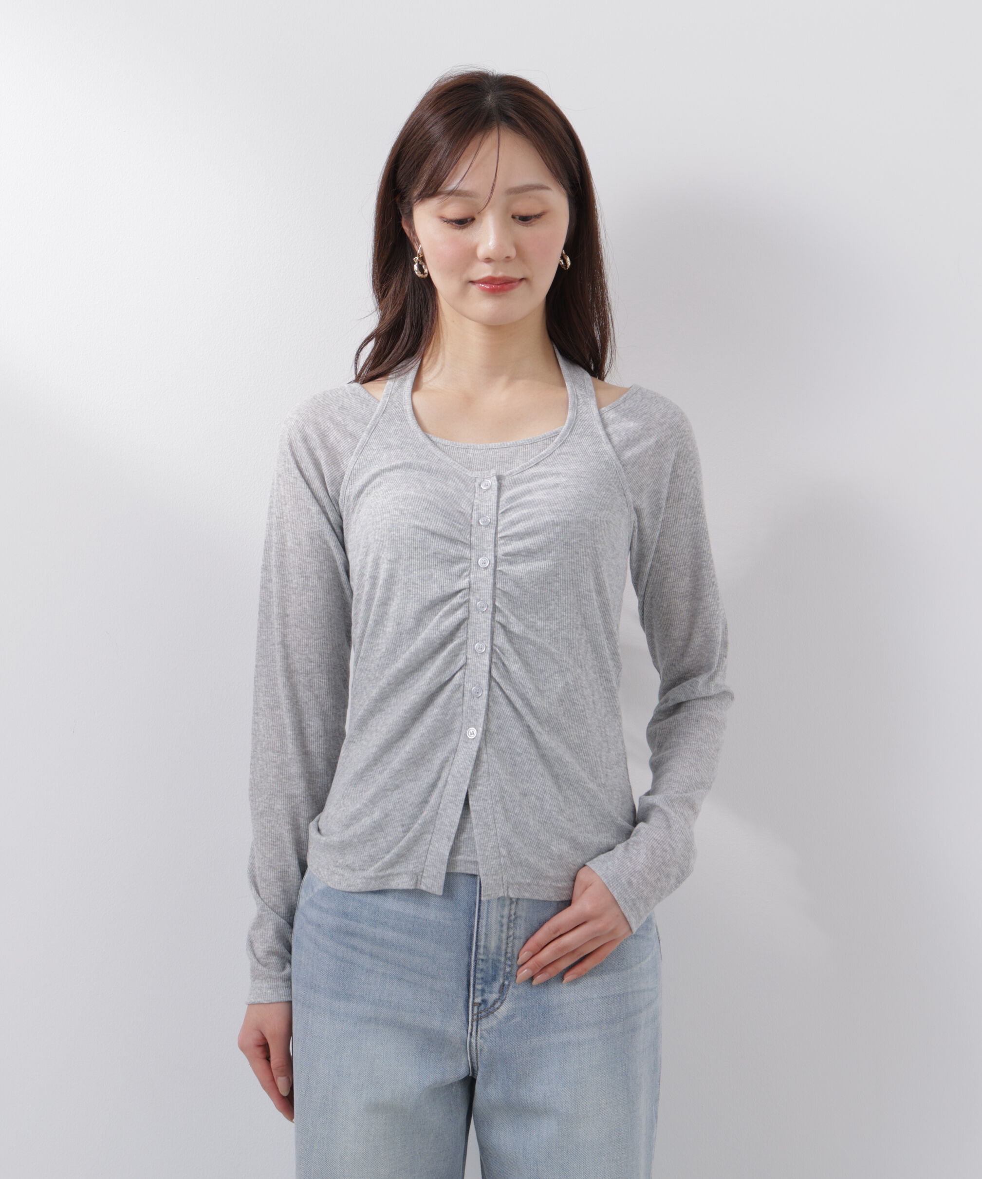 PROPORTION BODY DRESSING「〈a/mie〉ホルターネックカット SETUP　26SS」|Tシャツ・カットソー|