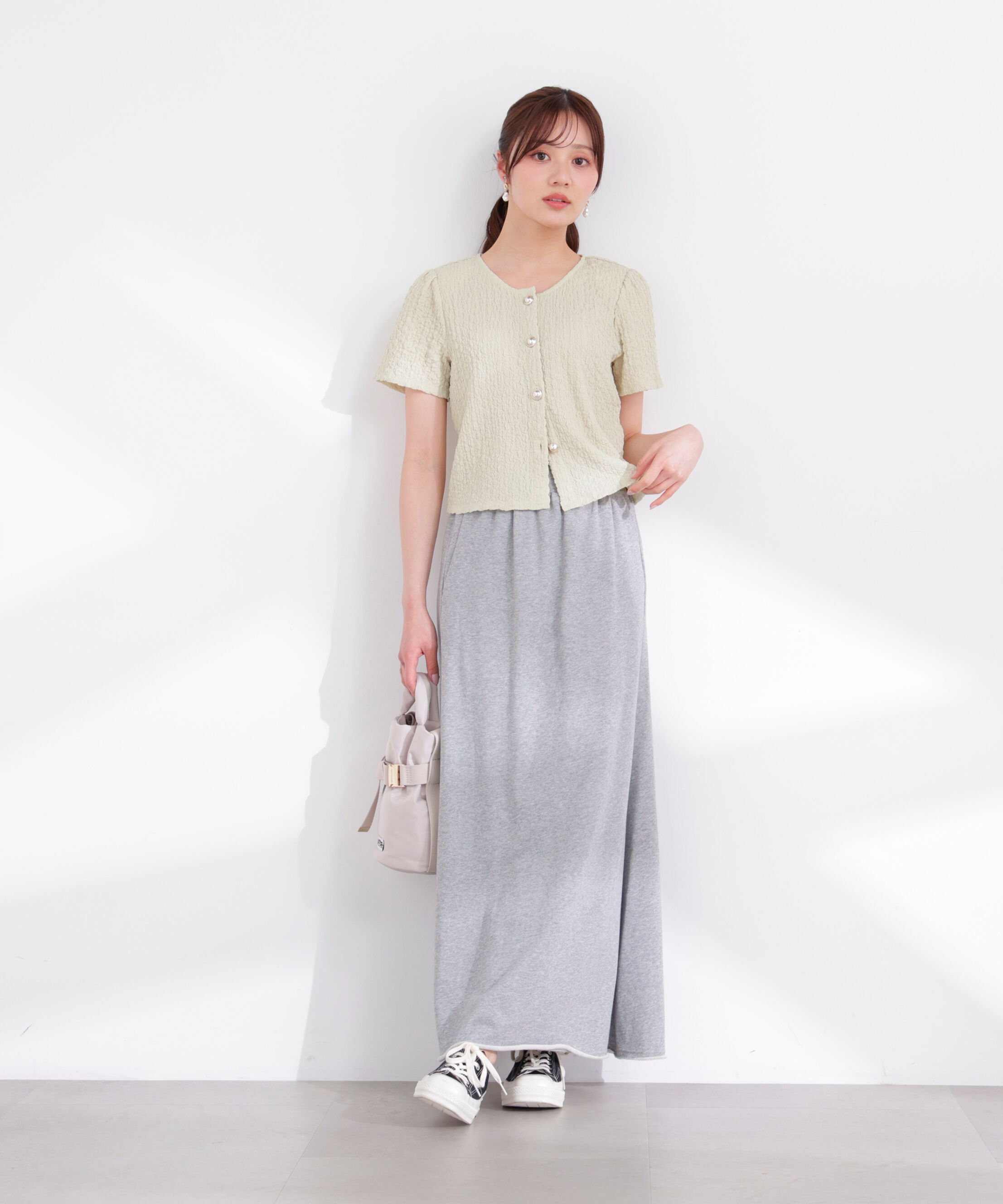 PROPORTION BODY DRESSING「〈a/mie〉裏毛ナロースカート 26SS」|スカート|