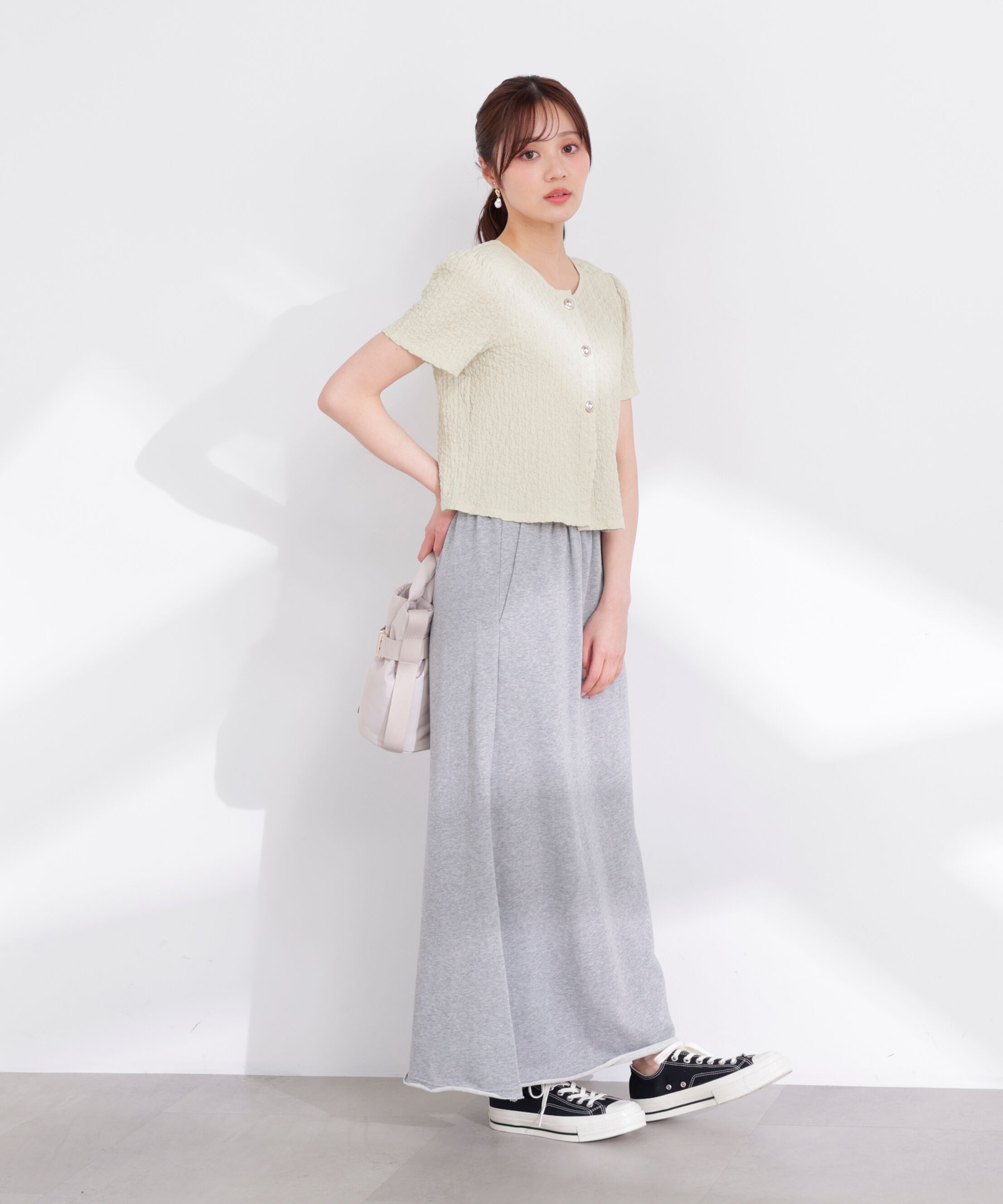 PROPORTION BODY DRESSING「〈a/mie〉裏毛ナロースカート 26SS」|スカート|