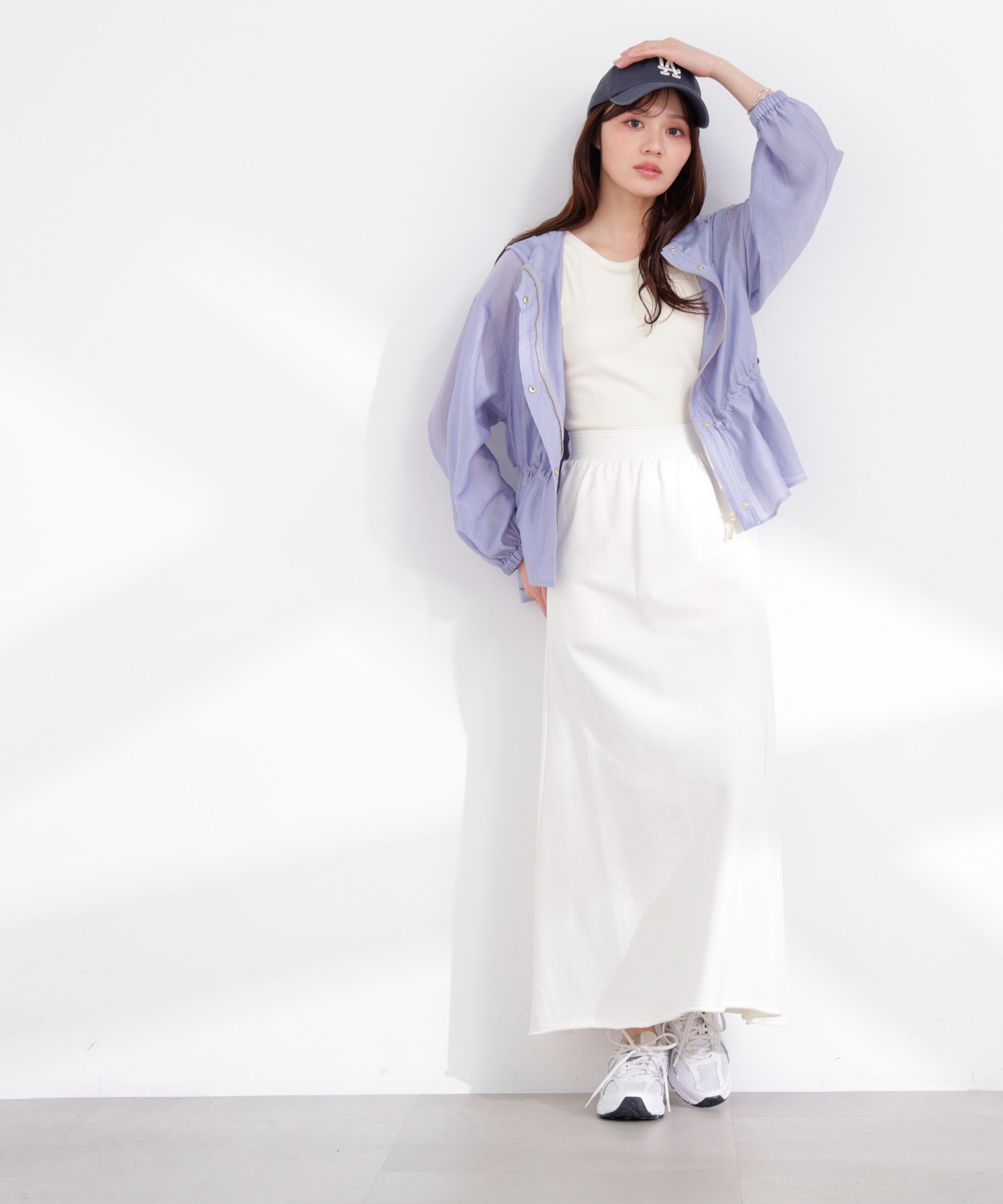 PROPORTION BODY DRESSING「〈a/mie〉裏毛ナロースカート 26SS」|スカート|アイボリー2