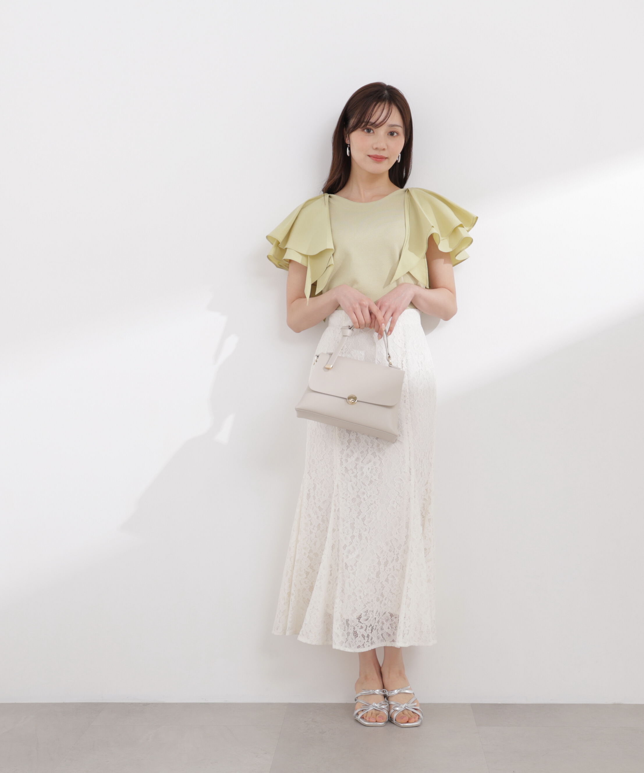 PROPORTION BODY DRESSING「レースマーメイドスカート 26SS」|スカート|エクリュ1