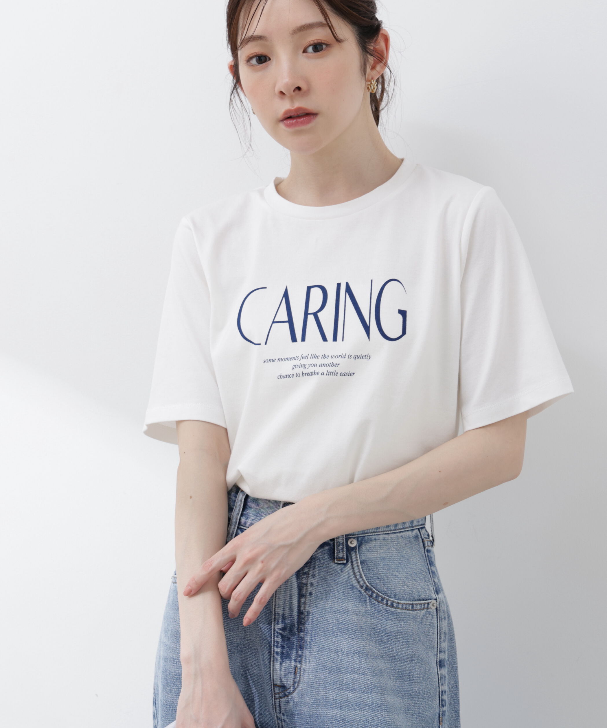 PROPORTION BODY DRESSING「〈a/mie〉グラフィックTシャツ 26SS」|Tシャツ・カットソー|ネイビー