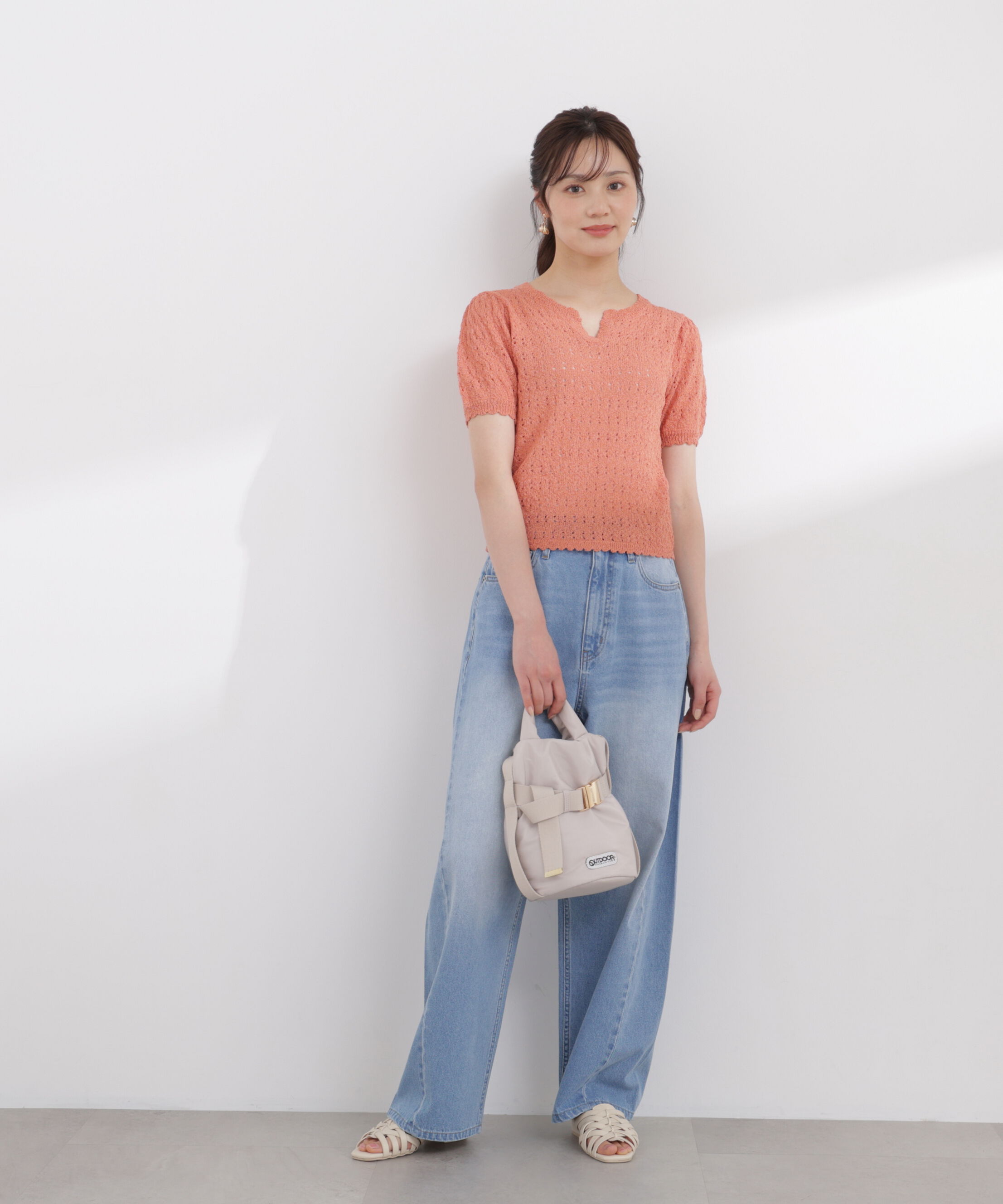 PROPORTION BODY DRESSING「ヘンリーネック透かし編みニット 26SS」|ニット・セーター|