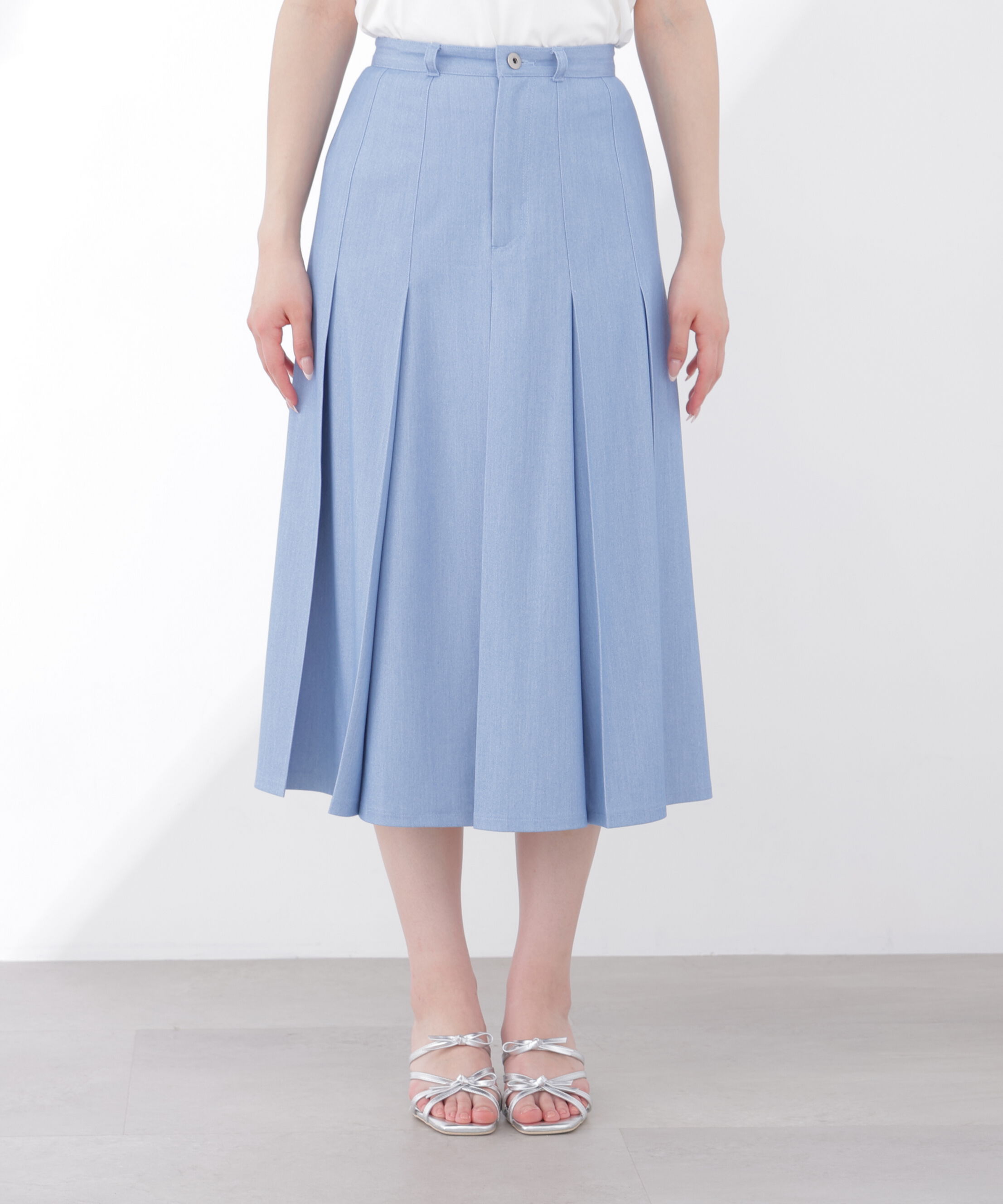 PROPORTION BODY DRESSING「《EDIT COLOGNE》デニムライクプリーツスカート 26SS」|スカート|