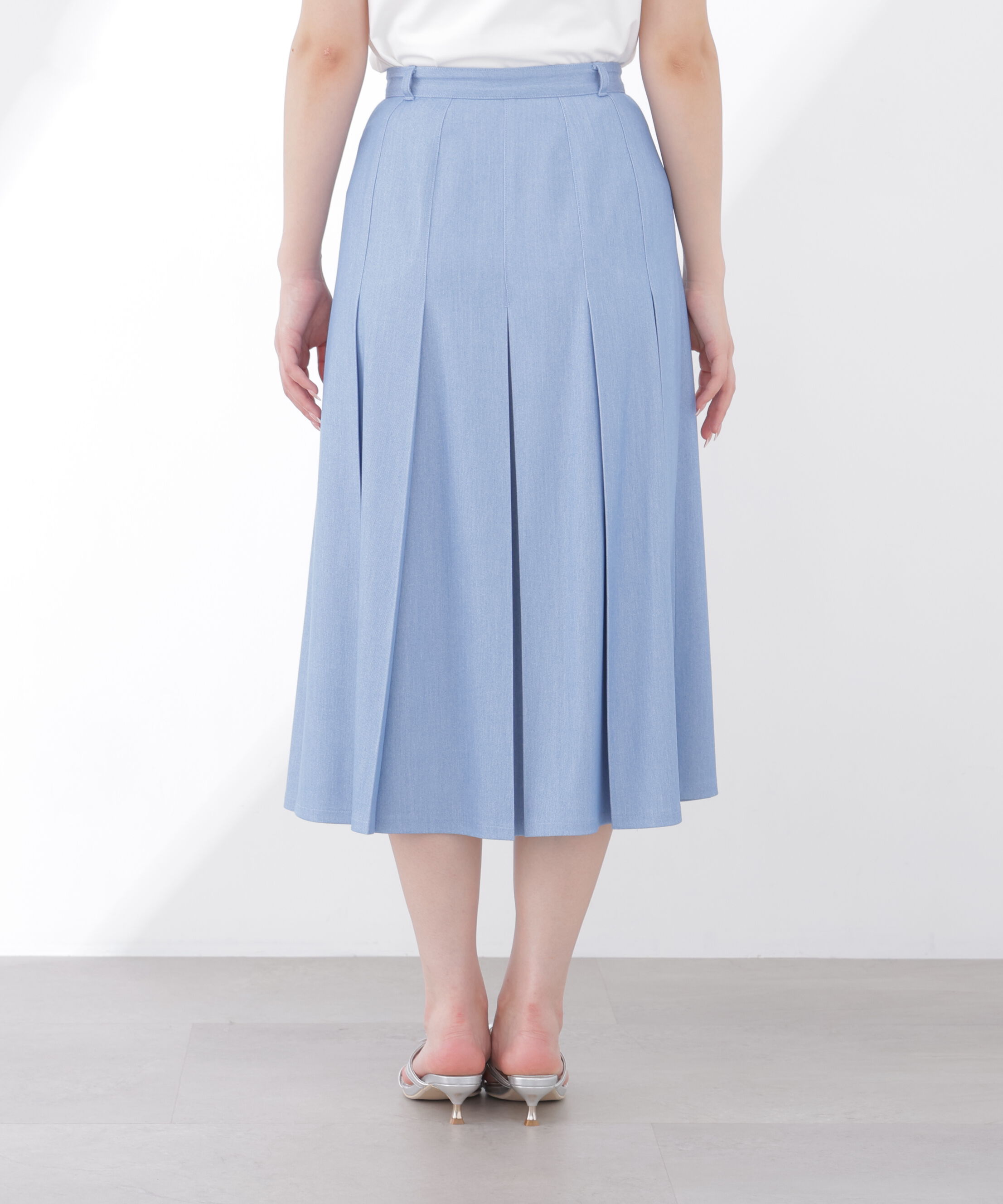 PROPORTION BODY DRESSING「《EDIT COLOGNE》デニムライクプリーツスカート 26SS」|スカート|