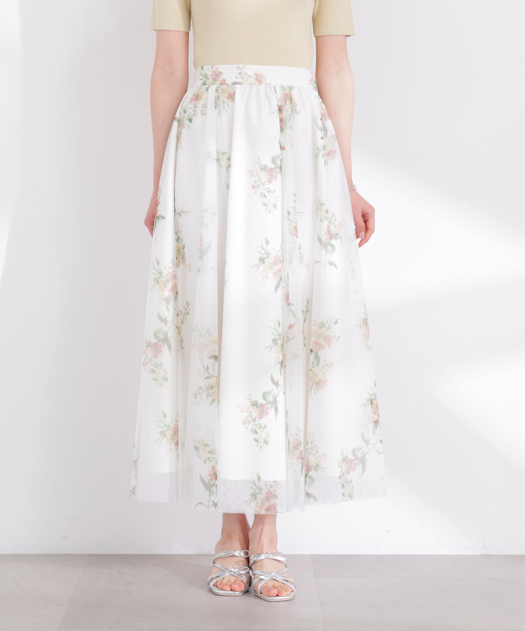 PROPORTION BODY DRESSING「花柄チュールスカート 26SS」|スカート|