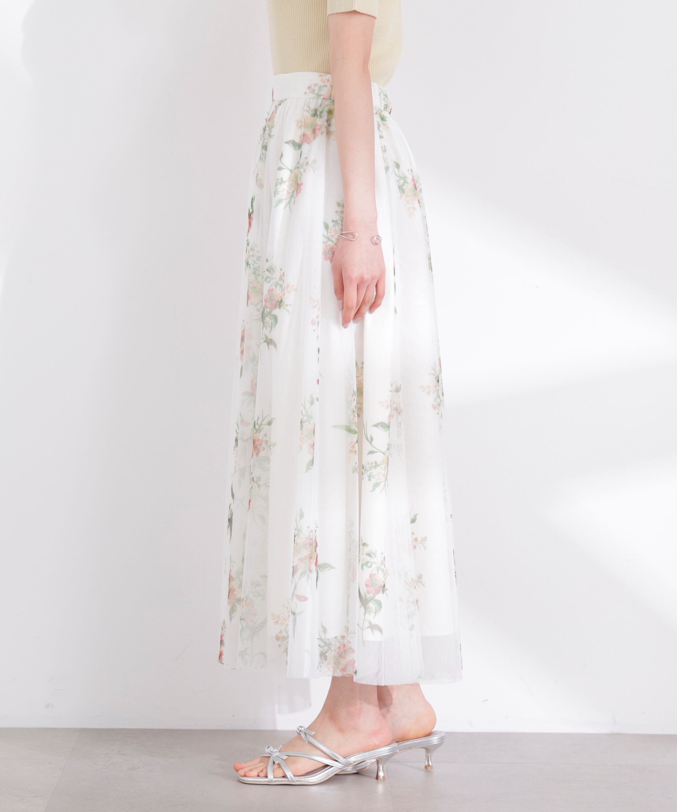PROPORTION BODY DRESSING「花柄チュールスカート 26SS」|スカート|