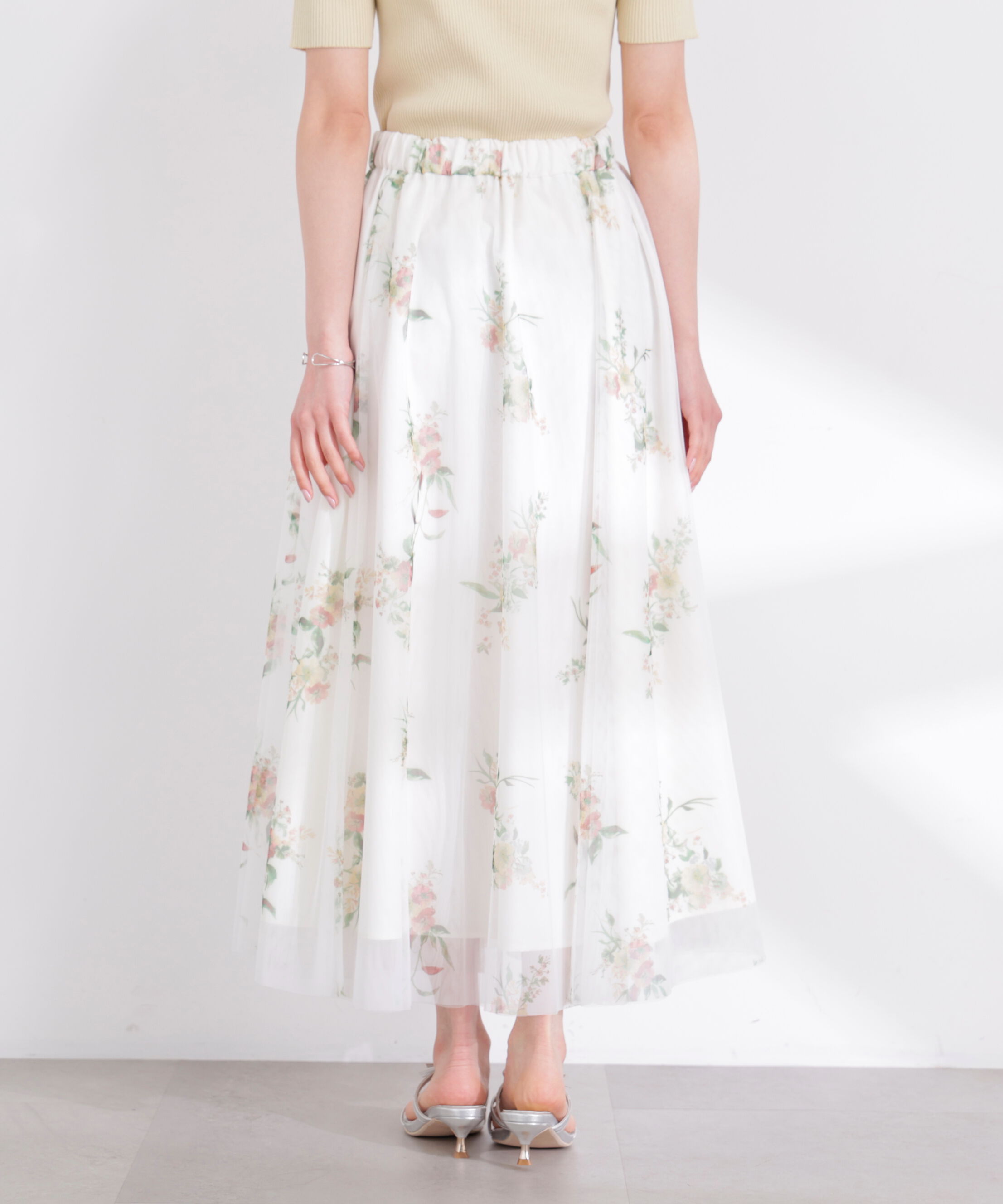 PROPORTION BODY DRESSING「花柄チュールスカート 26SS」|スカート|