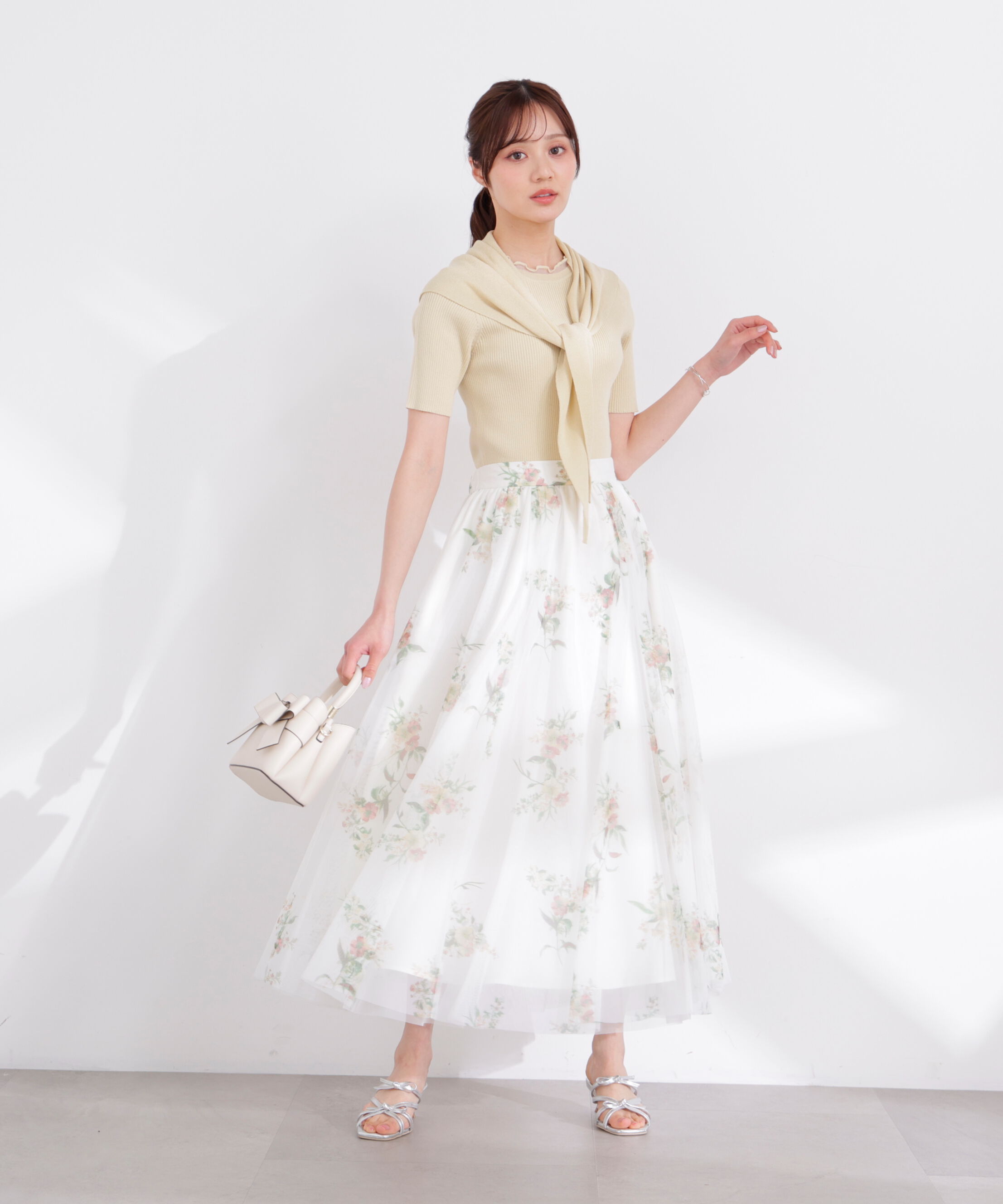 PROPORTION BODY DRESSING「花柄チュールスカート 26SS」|スカート|