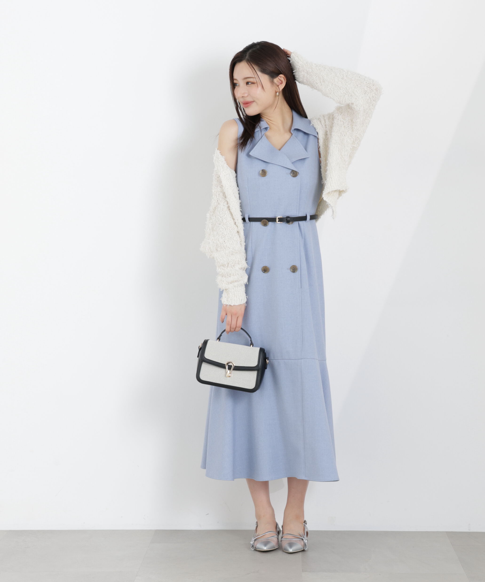 PROPORTION BODY DRESSING「トレンチジャンスカワンピース　26SS」|ワンピース|ブルー