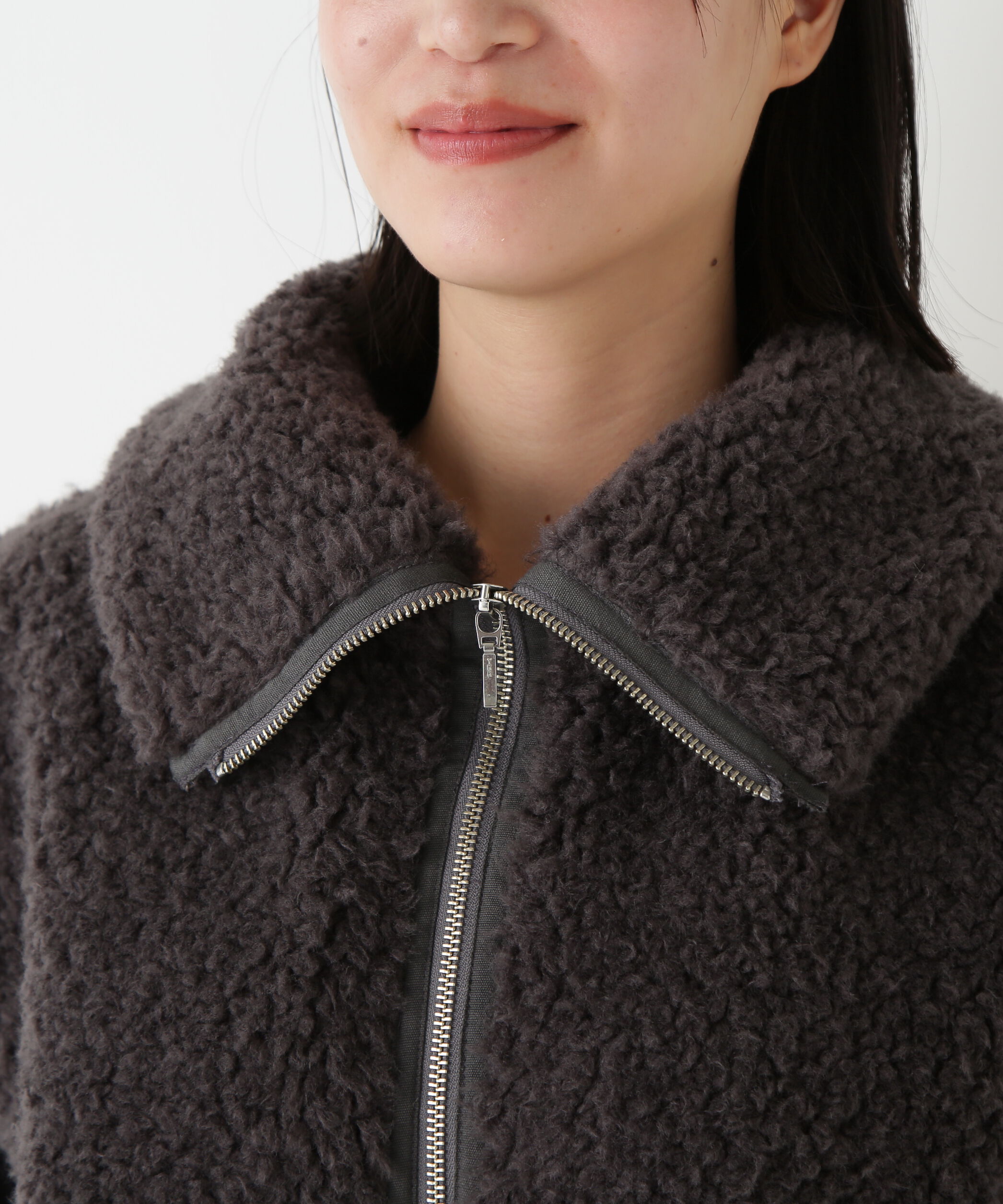  「◆フェイクボアコクーンジレ」|ブルゾン・スタジャン|