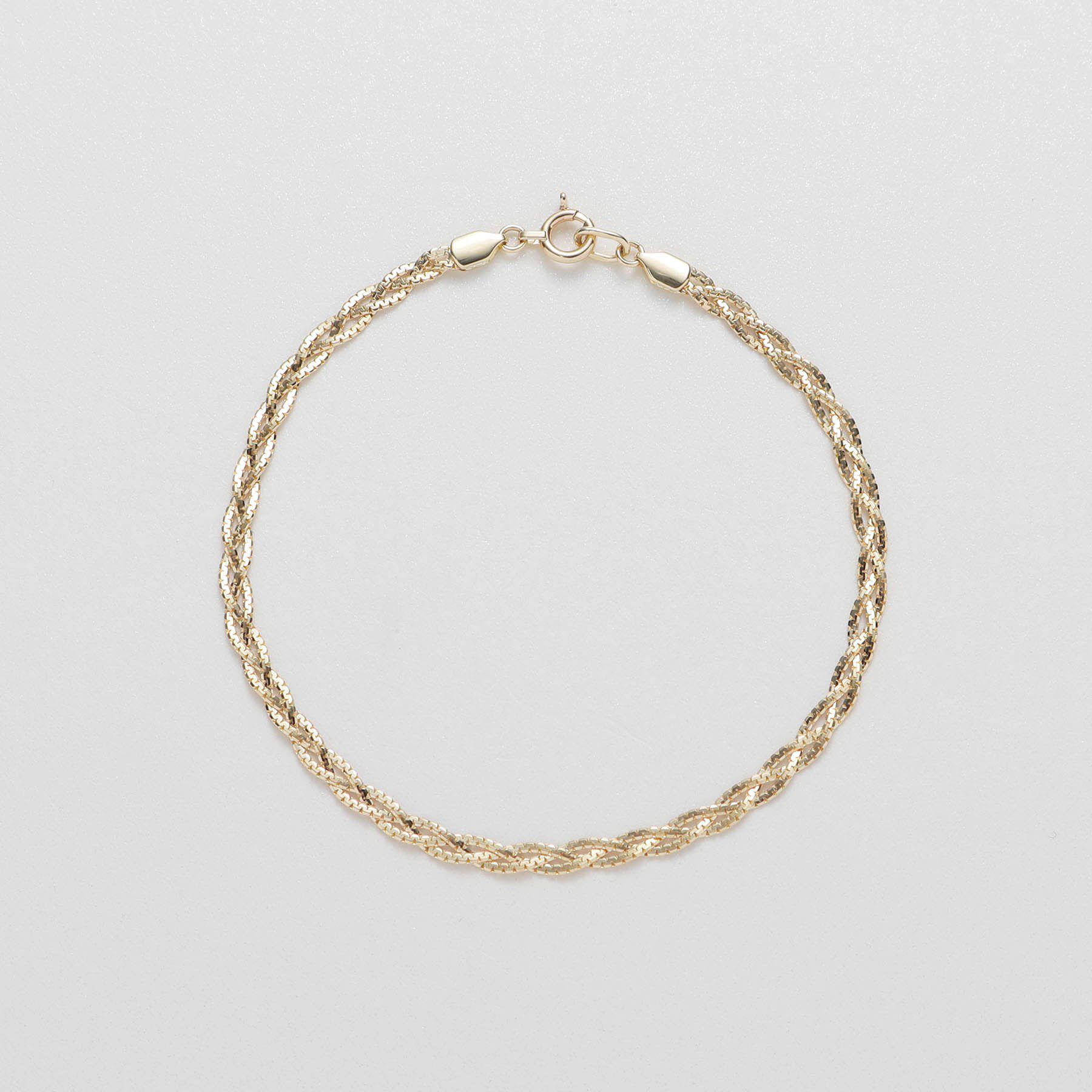 COCOSHNIK「K10ベネフラット三つ編み ブレスレット」|イヤーカフ|