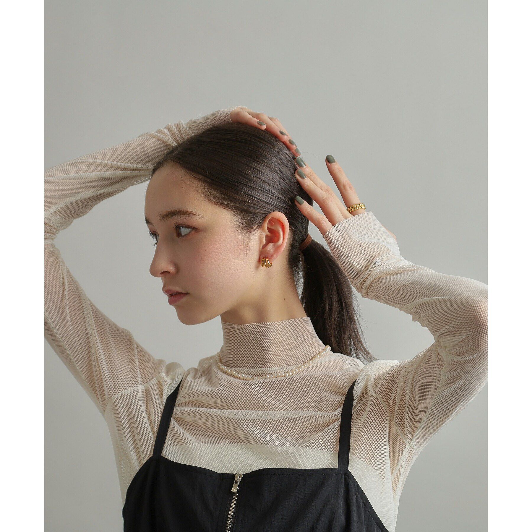 COCOSHNIK ONKITSCH「シルバー ニッティングモチーフ エタニティリングS GP」|リング|