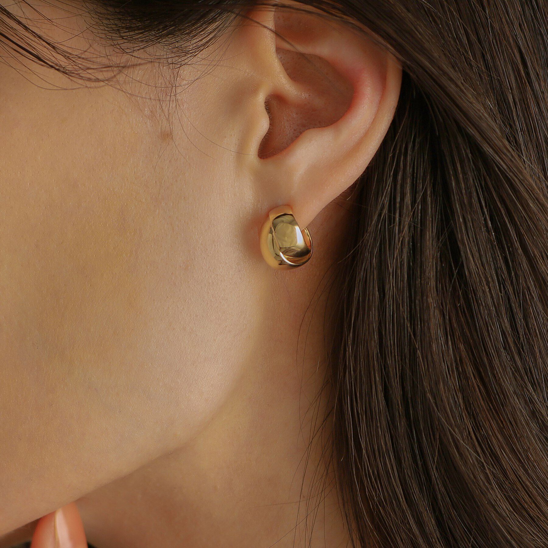 COCOSHNIK「K10フォールディング フープピアス」|ピアス|