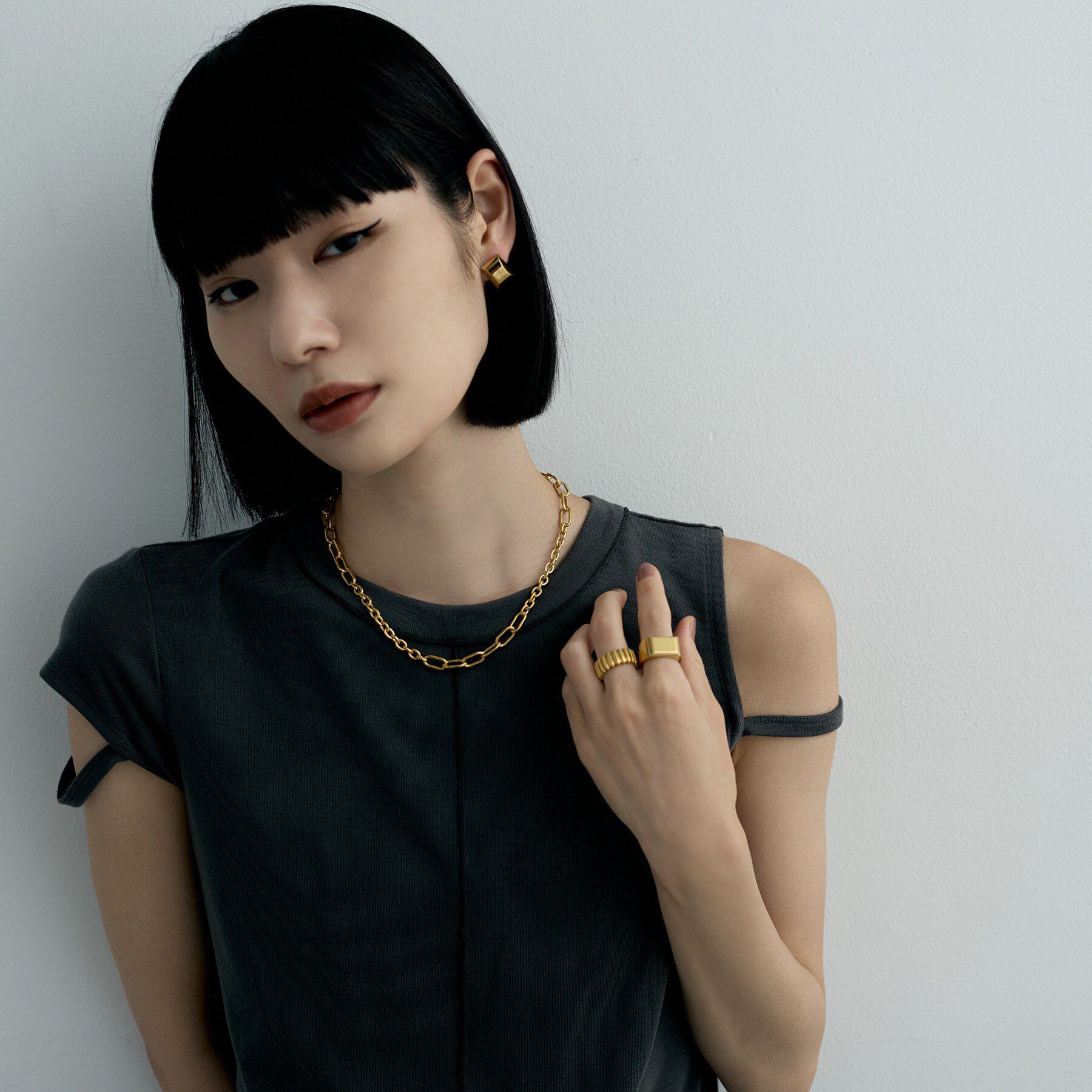 COCOSHNIK ONKITSCH「シルバー バケットカット シグネットリング GP」|リング|