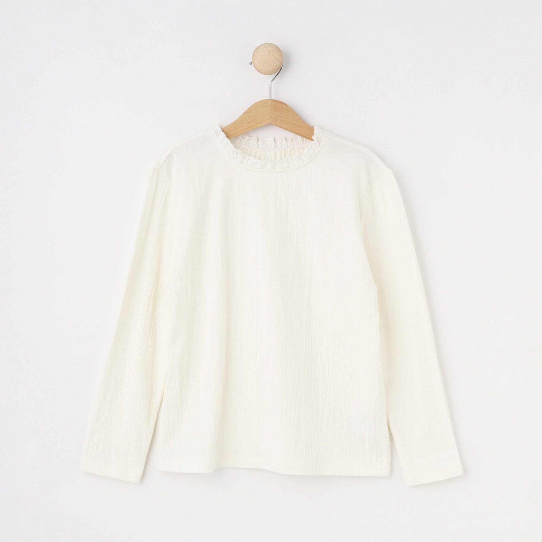 SHOO･LA･RUE「【100-140cm/プチセレ】フリルレースでお上品に インナートップス」|Tシャツ・カットソー|