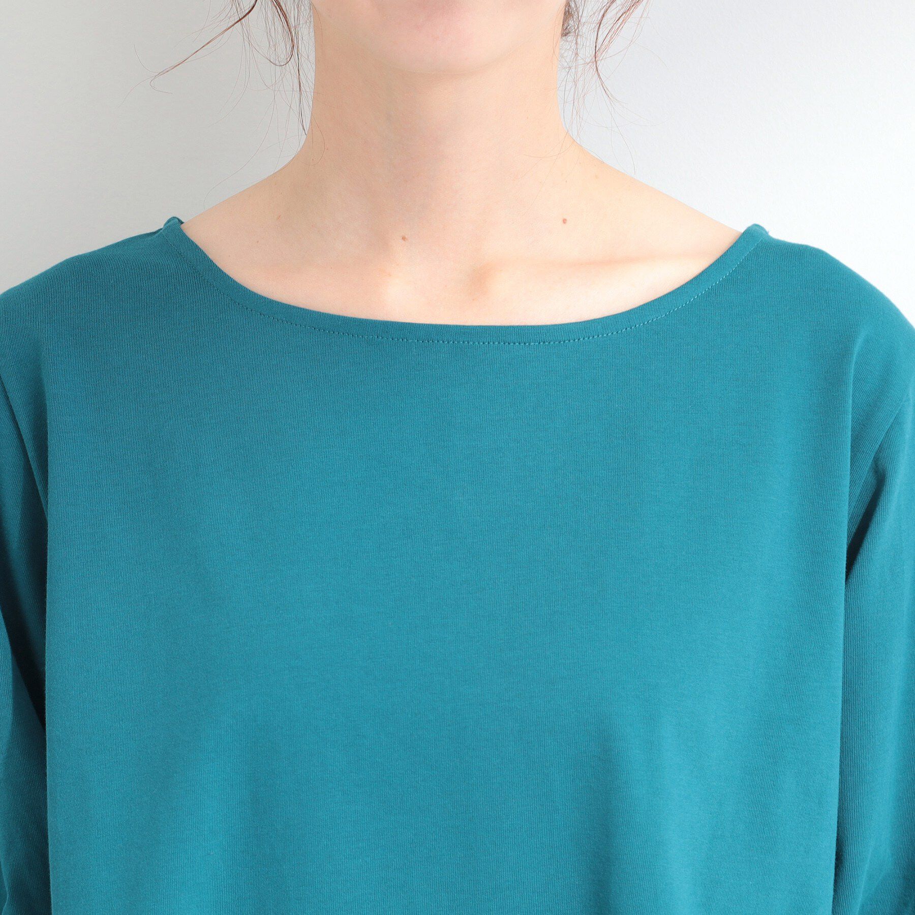 SHOO･LA･RUE「【洗濯機可/ひんやり/S-LL】裾レース切り替え ねじりお袖チュニック」|チュニック|