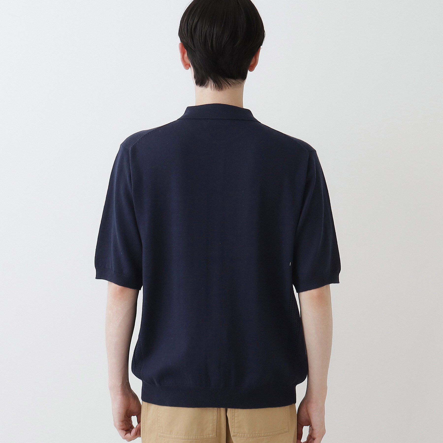 Dessin「【洗える】襟付き半袖ニット」|ニット・セーター|