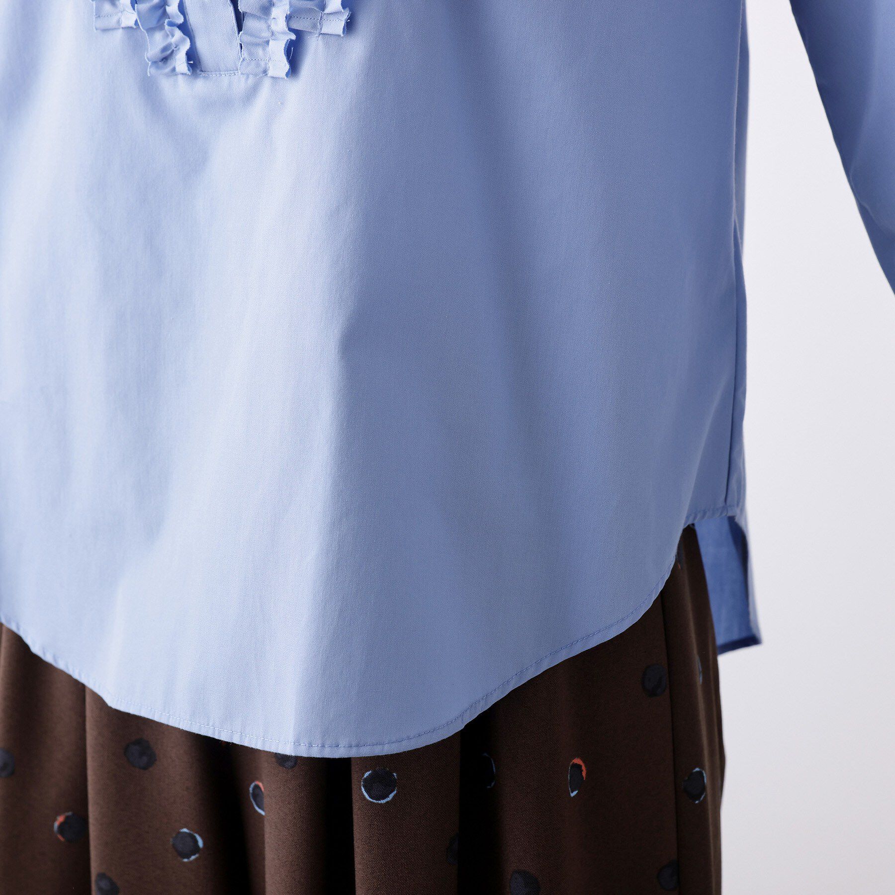 Dessin「【着映え/洗える】フロントフリルブラウス」|シャツ・ブラウス|