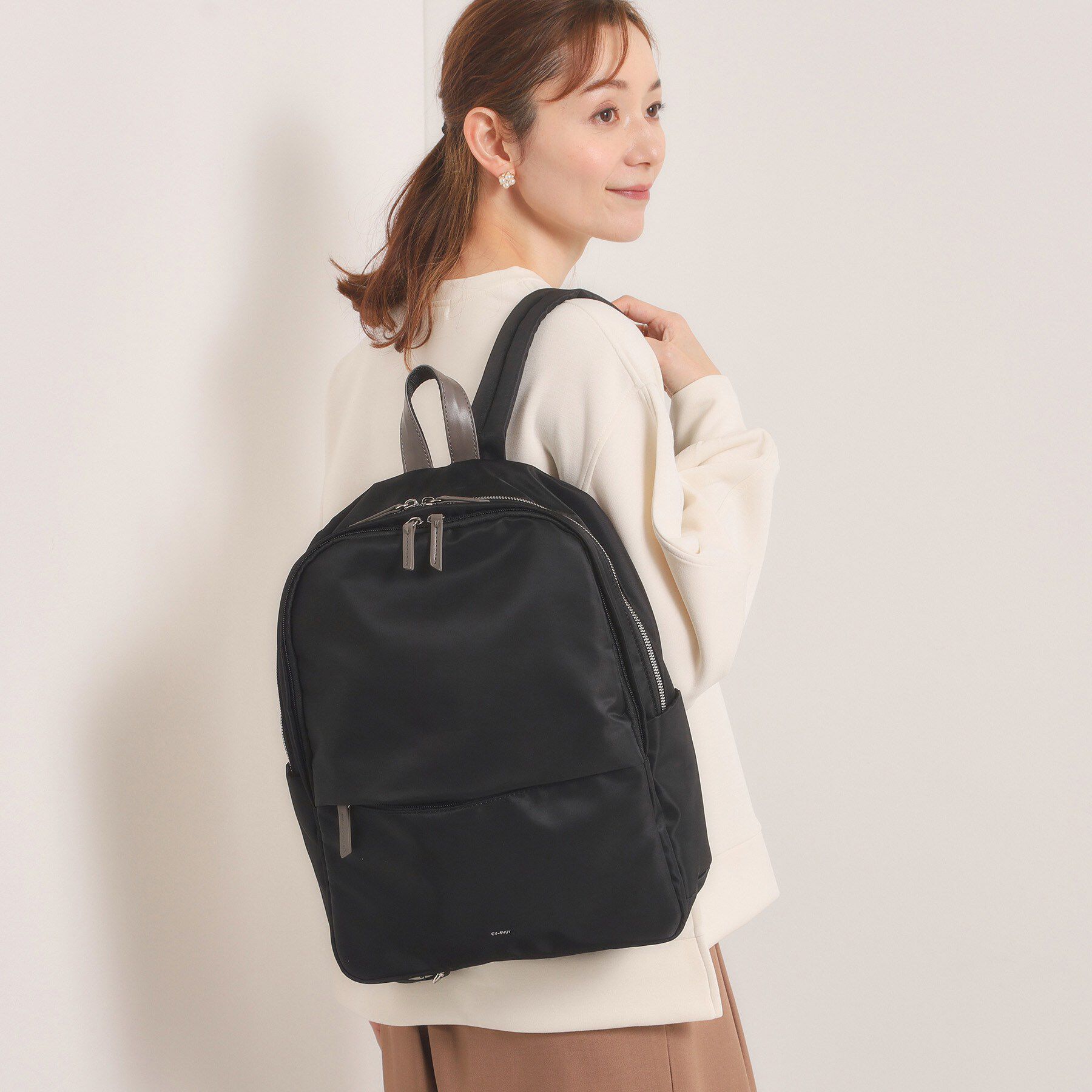 ITS&rsquo;DEMO「【収納アドバイザー監修】合皮コンビリュック」|リュック|