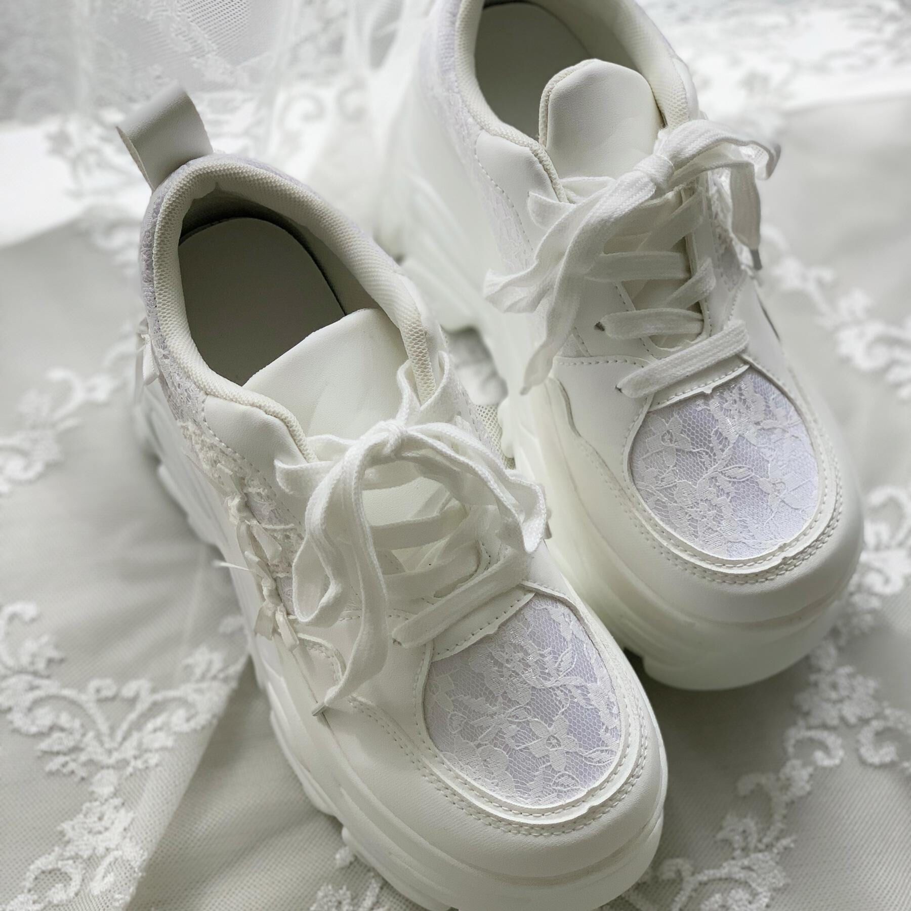 csT&P「リボンレース 厚底スニーカー」|スニーカー|