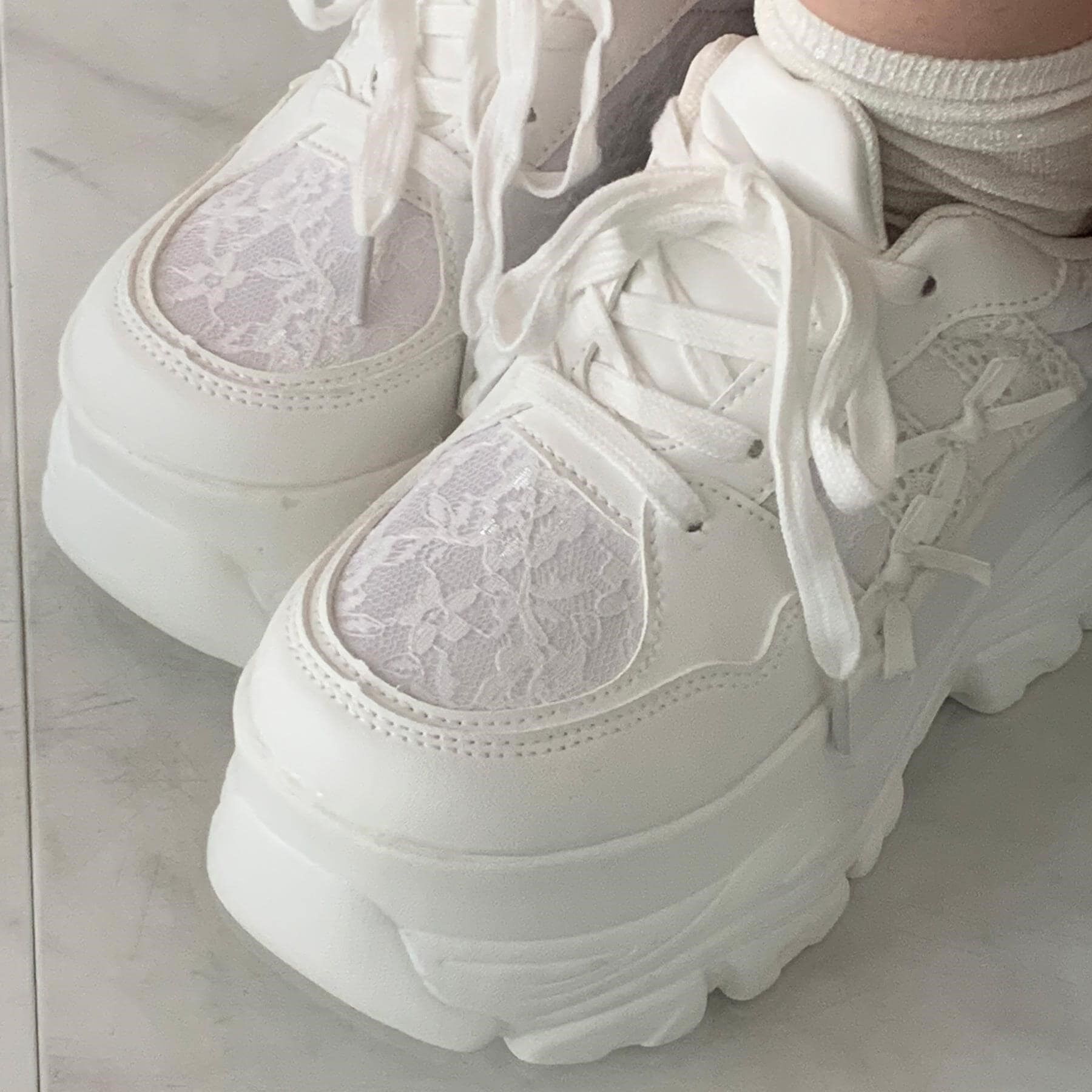 csT&P「リボンレース 厚底スニーカー」|スニーカー|