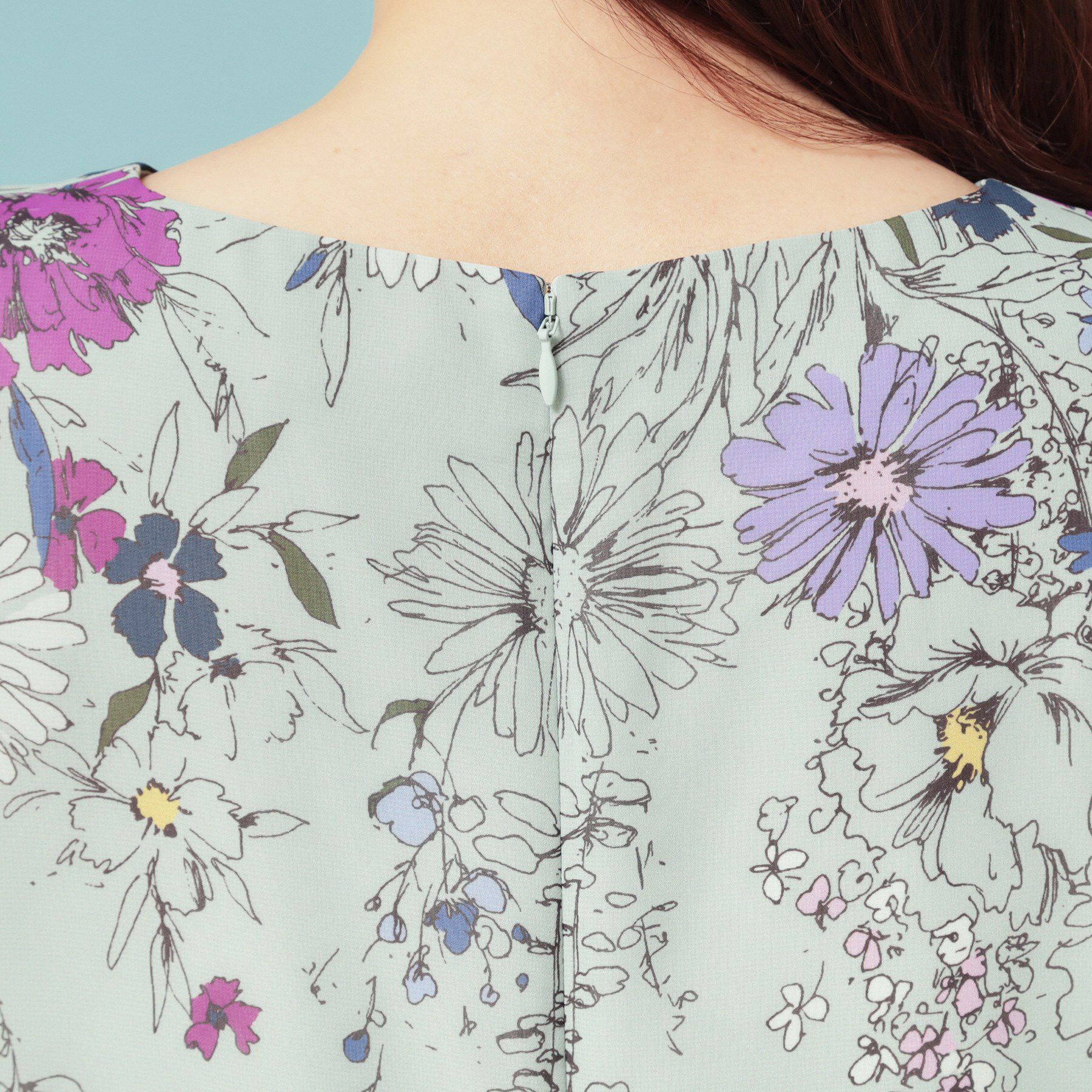 SunaUna「【コスモス】フラワーパネル柄ワンピース」|ワンピース|