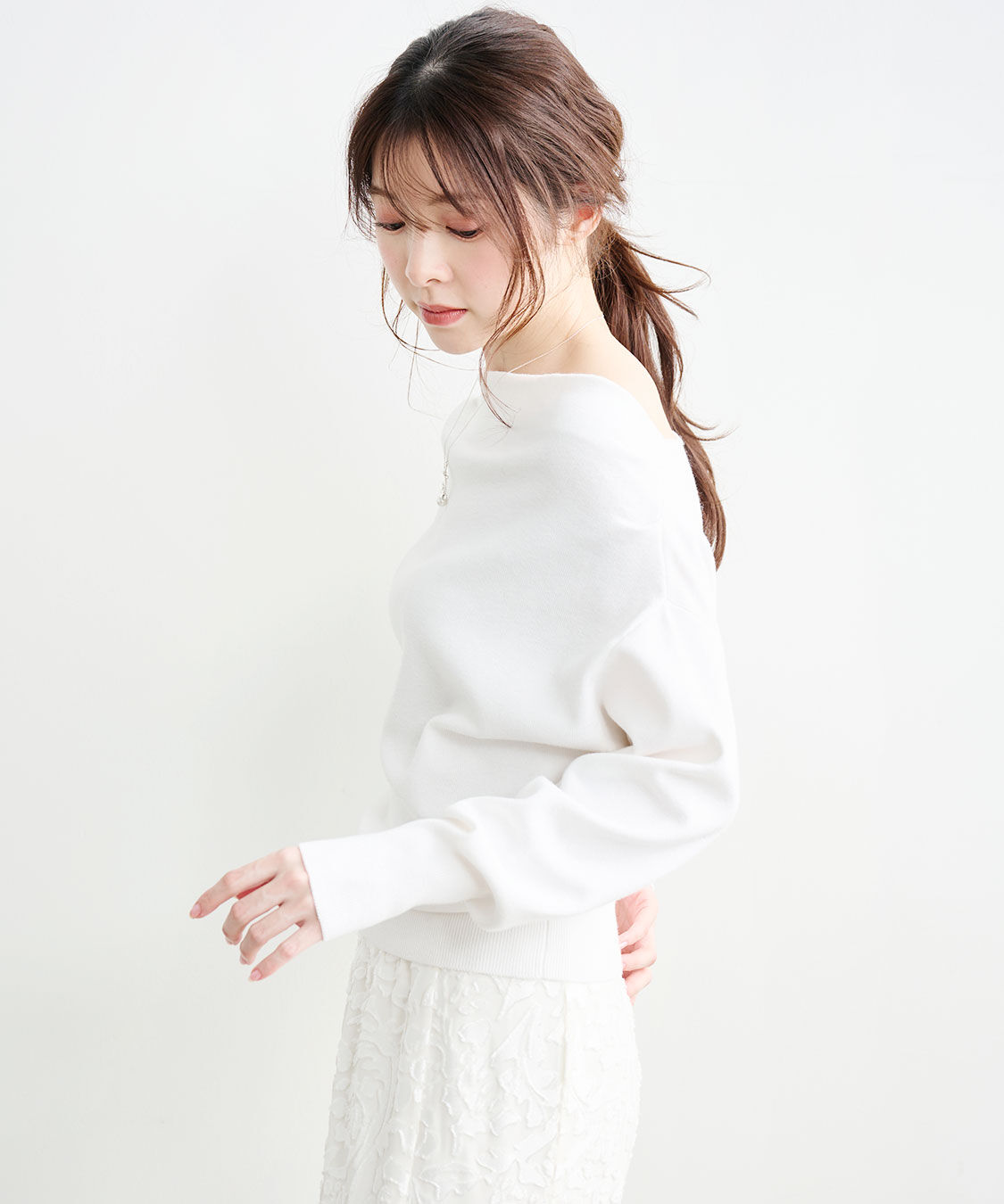 COCO DEAL「ドレープオフショルニット」|ニット・セーター|