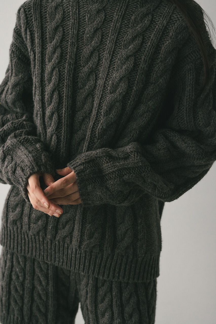 STYLEMIXER「ケーブルニュアンススリーブニット」|ニット・セーター|