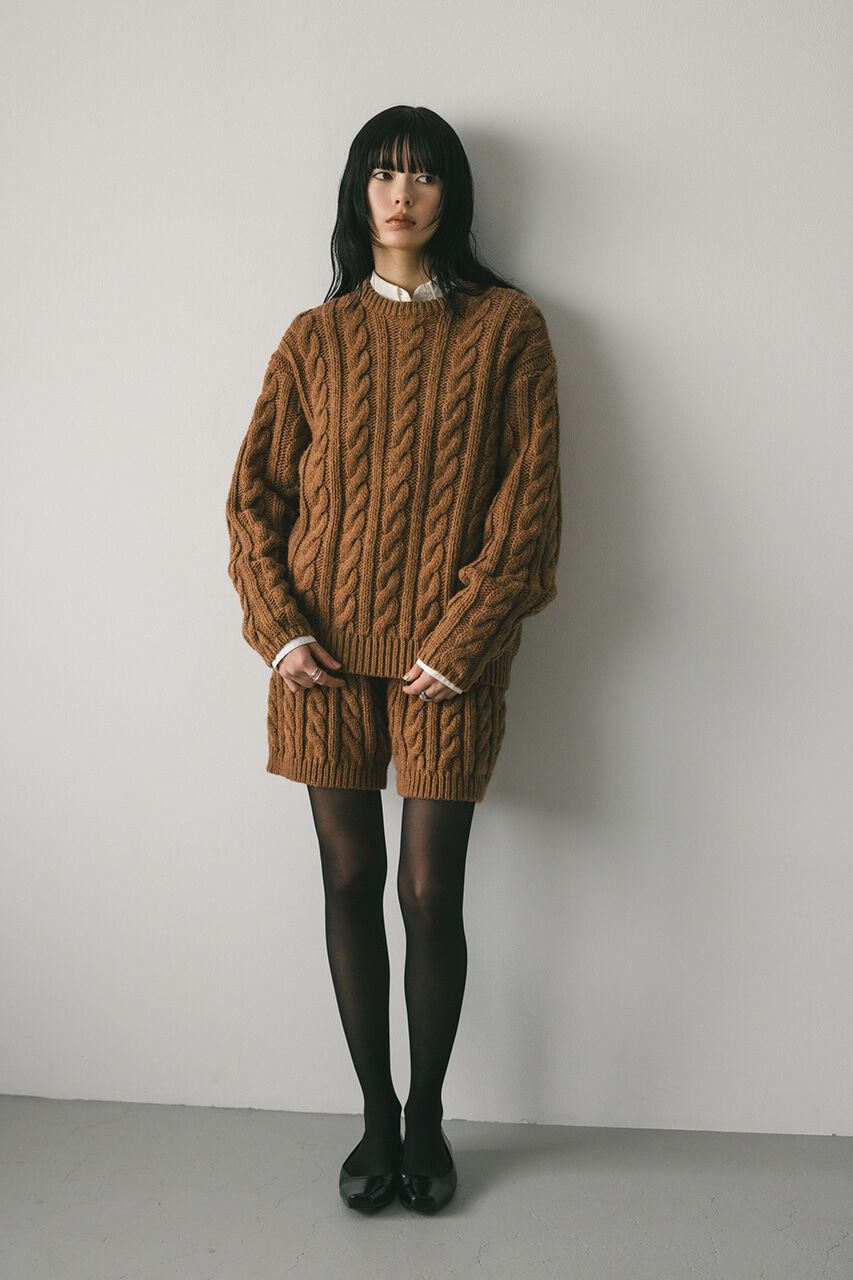 STYLEMIXER「ケーブルニュアンススリーブニット」|ニット・セーター|CAM