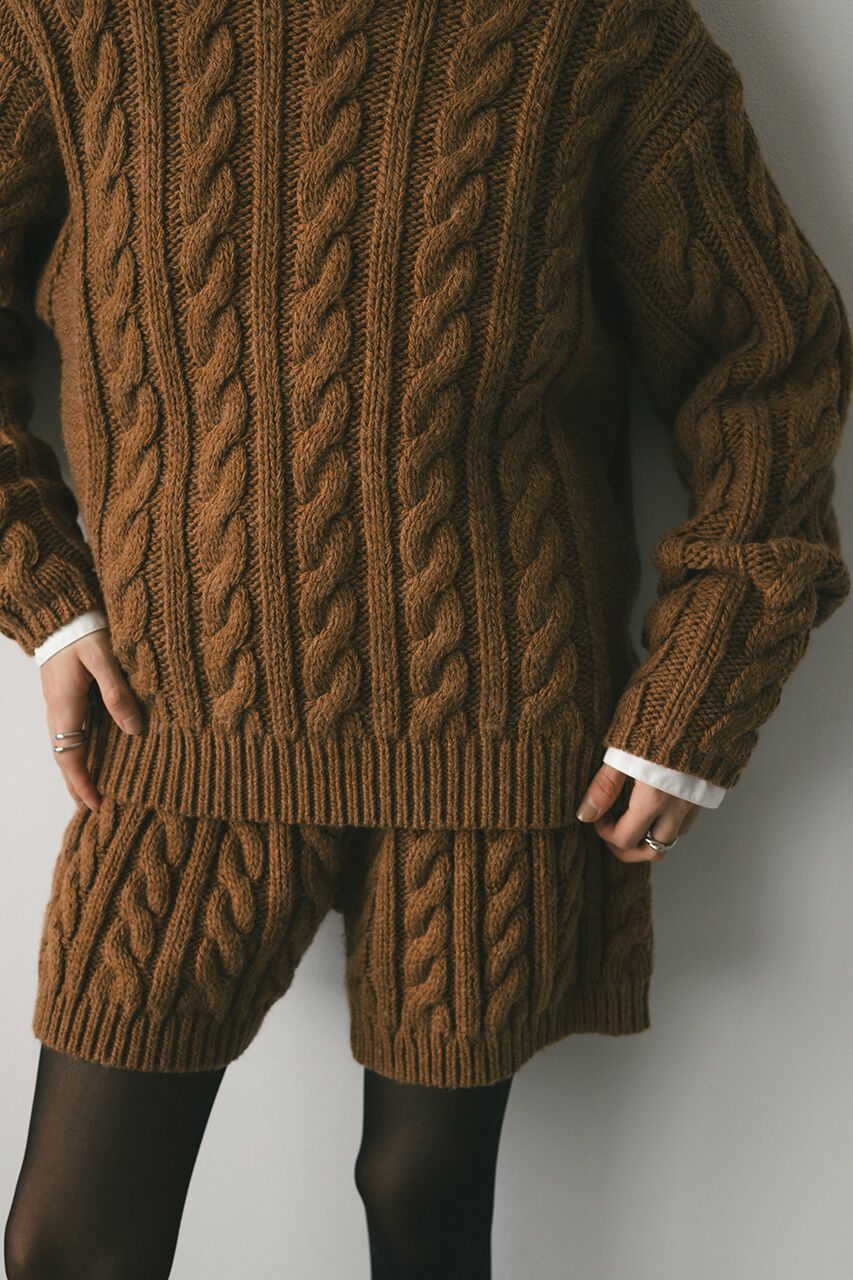 STYLEMIXER「ケーブルニュアンススリーブニット」|ニット・セーター|