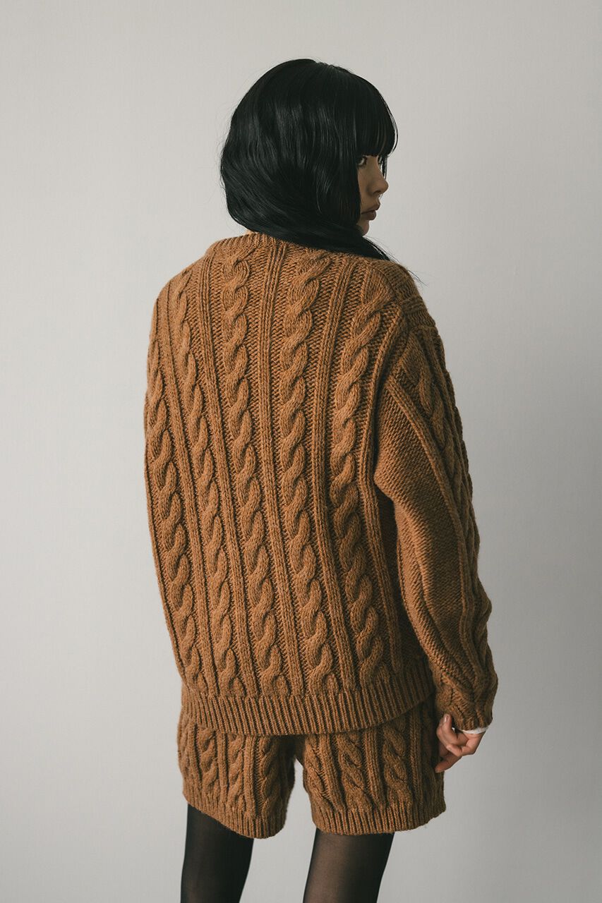 STYLEMIXER「ケーブルニュアンススリーブニット」|ニット・セーター|