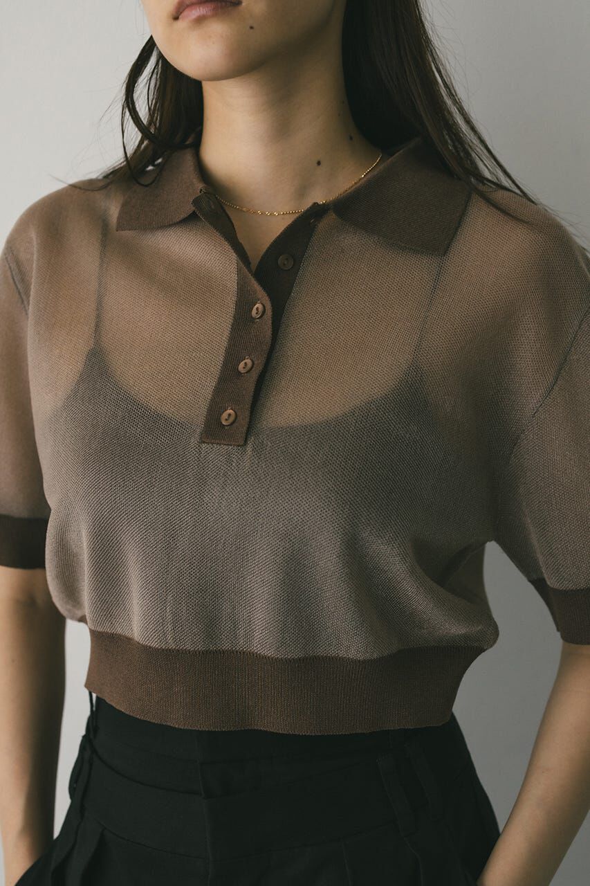 STYLEMIXER「シアーフォルムポロニット」|ニット・セーター|