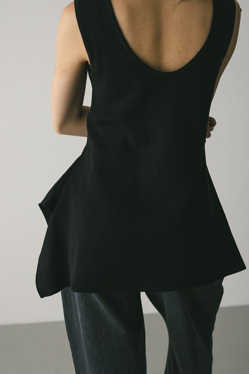 STYLEMIXER「ヘムアシンメトリーニットトップ」|タンクトップ|