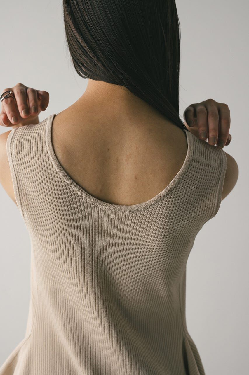 STYLEMIXER「ヘムアシンメトリーニットトップ」|タンクトップ|