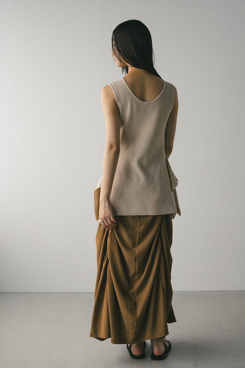 STYLEMIXER「ヘムアシンメトリーニットトップ」|タンクトップ|