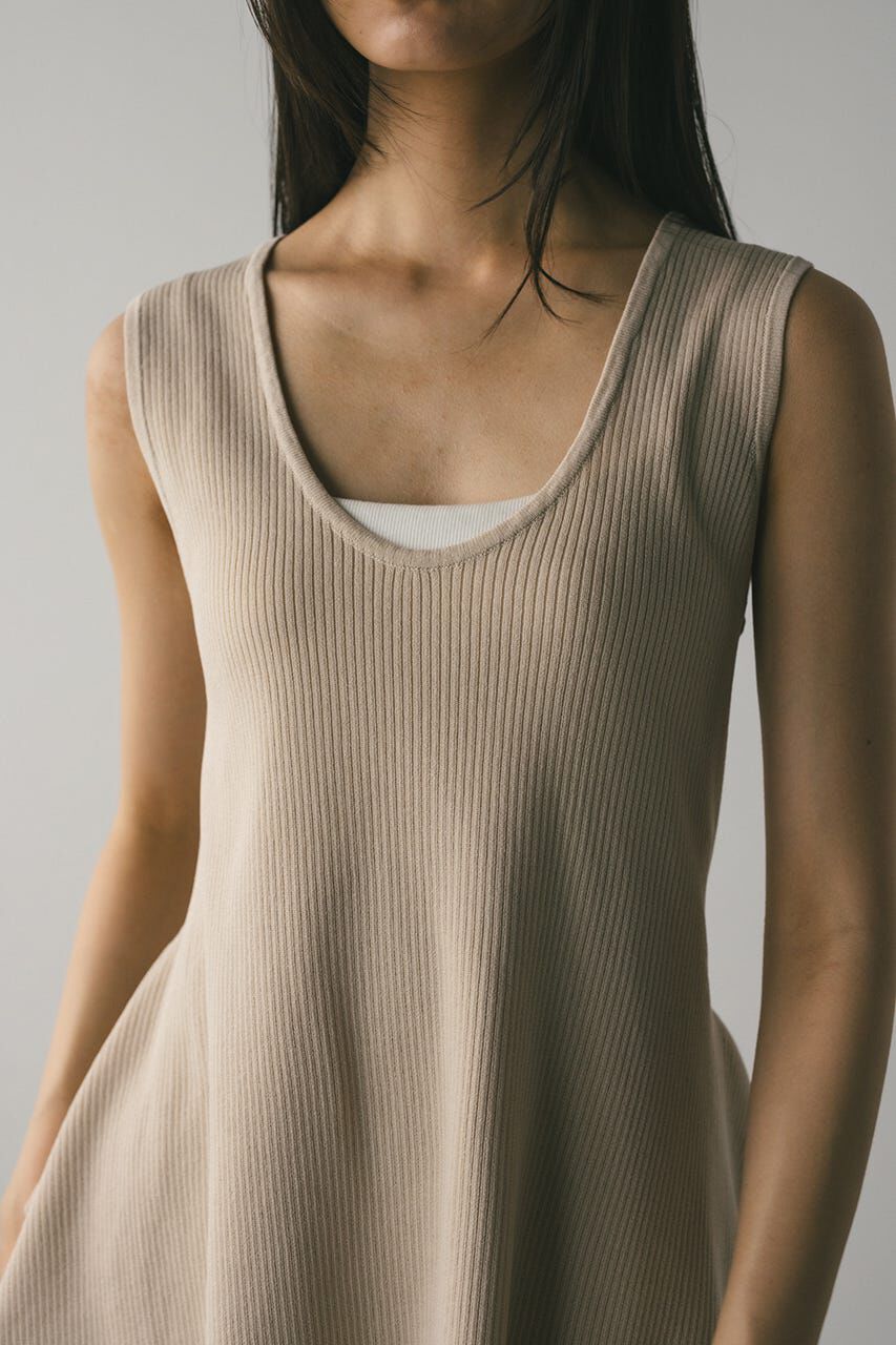 STYLEMIXER「ヘムアシンメトリーニットトップ」|タンクトップ|